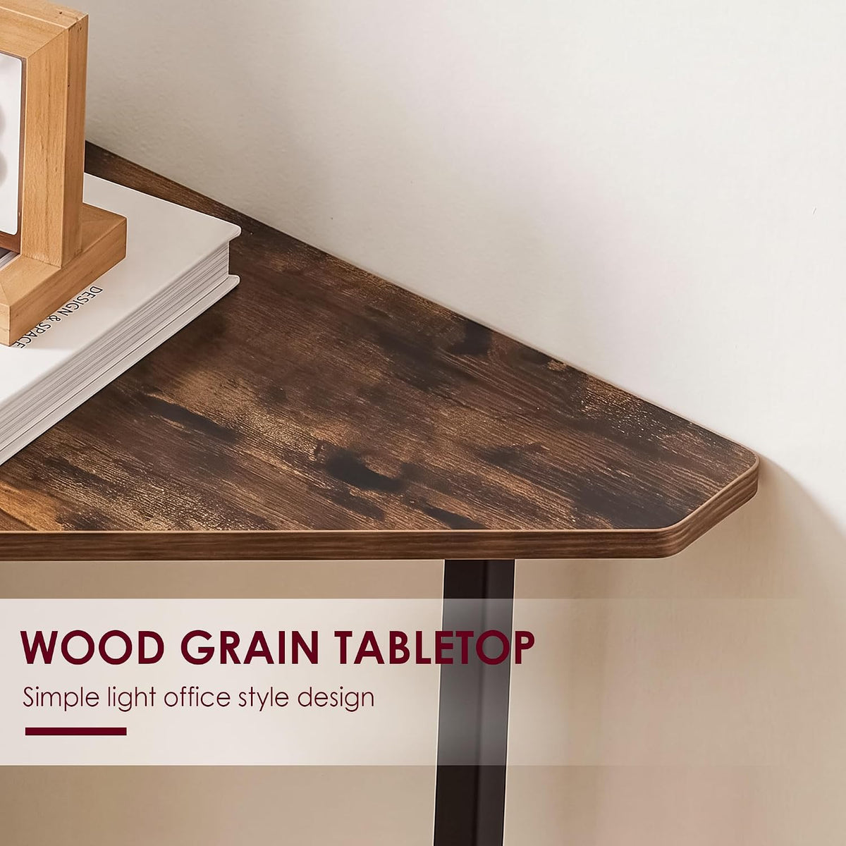 VECELO Corner Desk,Office Tables for Living Room for Small Space Triangle Com...