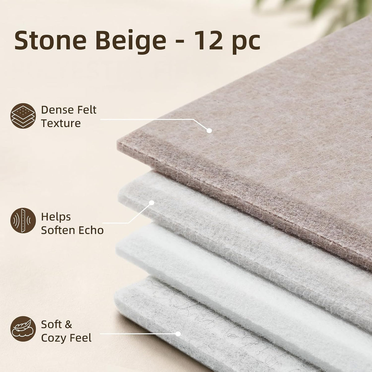 Vieshful Felt Bulletin Board Tiles 48"x36" Pin Board Wall