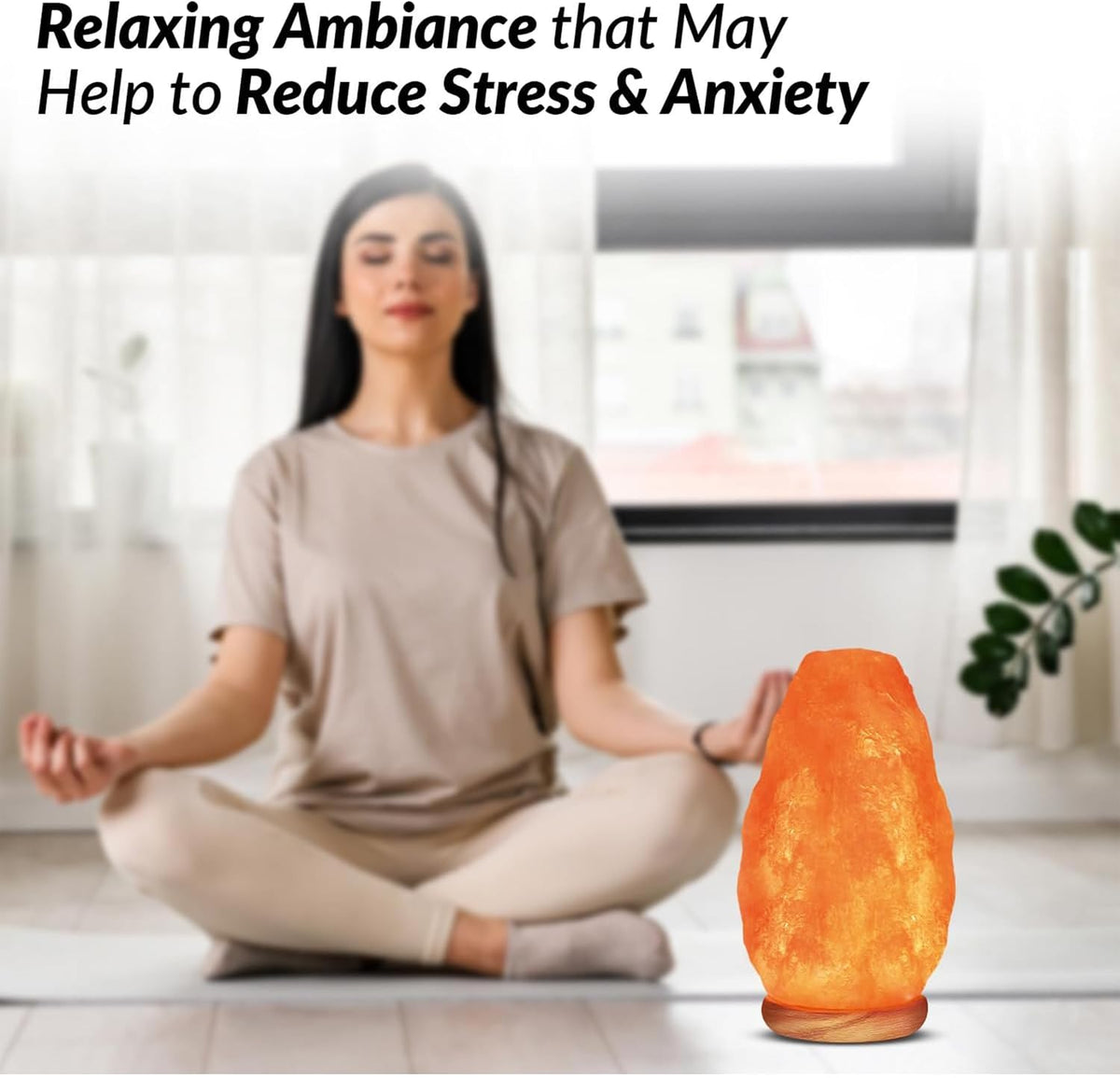 Himalayan Glow Salt Lamp with Touch Dimmer Switch, 5-7 lbs, Natural Pink Crys...