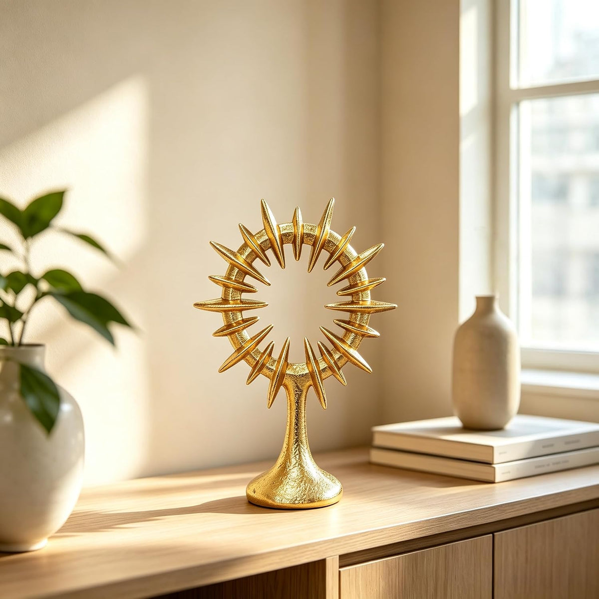 10" Modern Abstract Decorative Sculpture, Dining Living Room Desk Decor,...