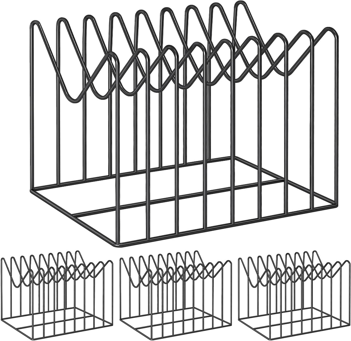 TOPCJ 4 Sets Wire File Organizer for Desk,File Folder Holder/Rack/Stand,File ...