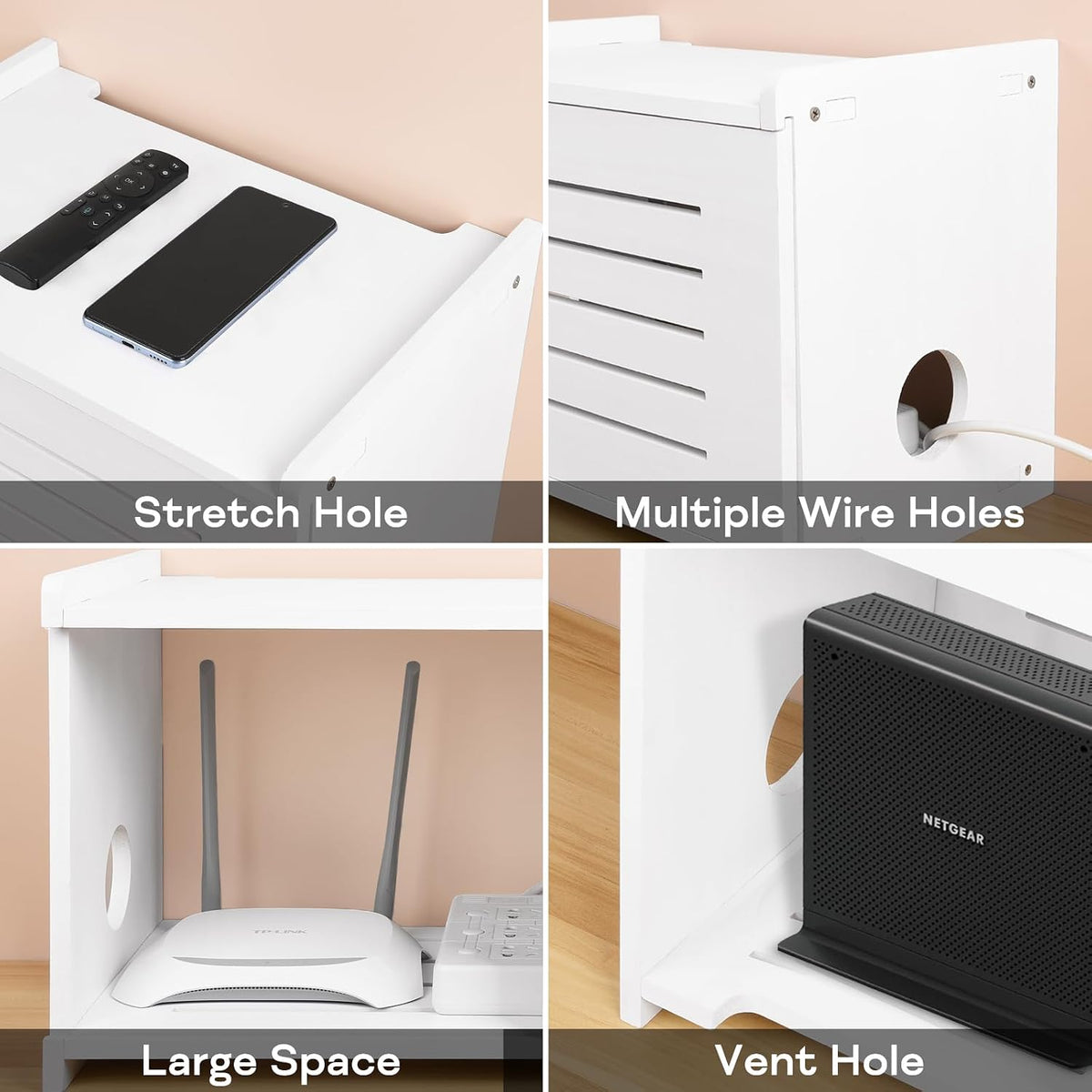 Wood Router Shelf Projector Shelf Projector Stand Router Storage Box Modem Ca...