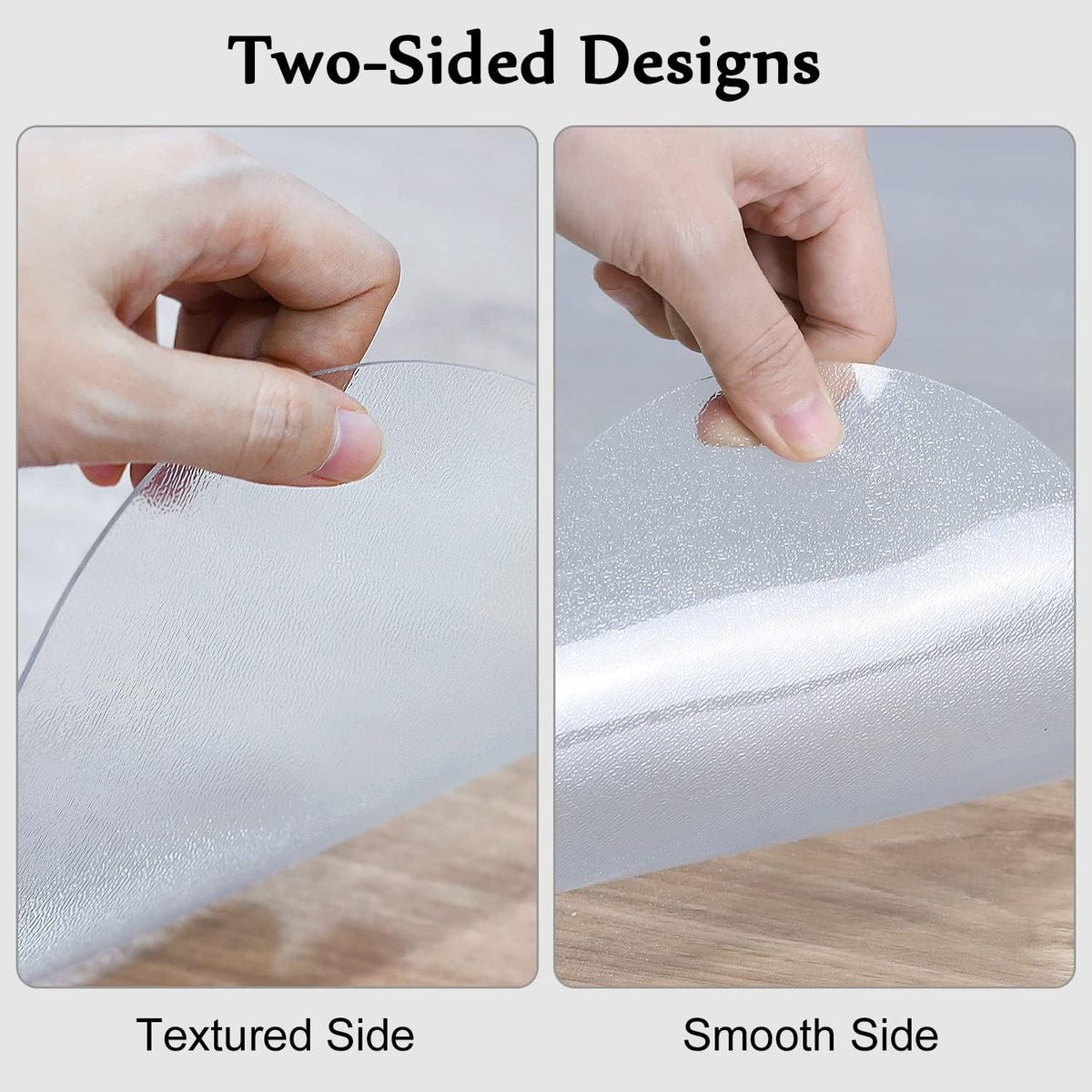 Blvornl Office Chair Mat for Hard Wood Floor, Transparent, 51 X 63in