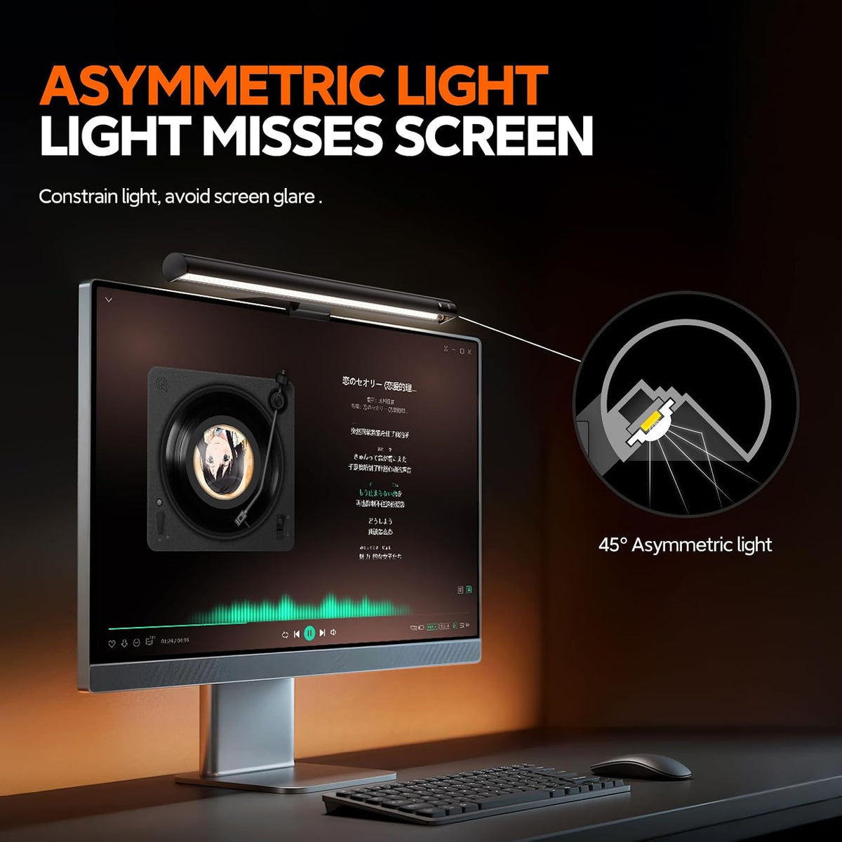 LYMAX Monitor Light Bar, Eye-Care USB Computer Lamp Dimmable Screen Light Bar...