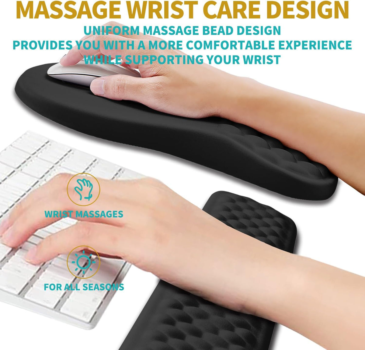 Hokafenle 2 in 1 Ergonomic Mouse Pad Wrist Support & Wrist Rest for Compu...