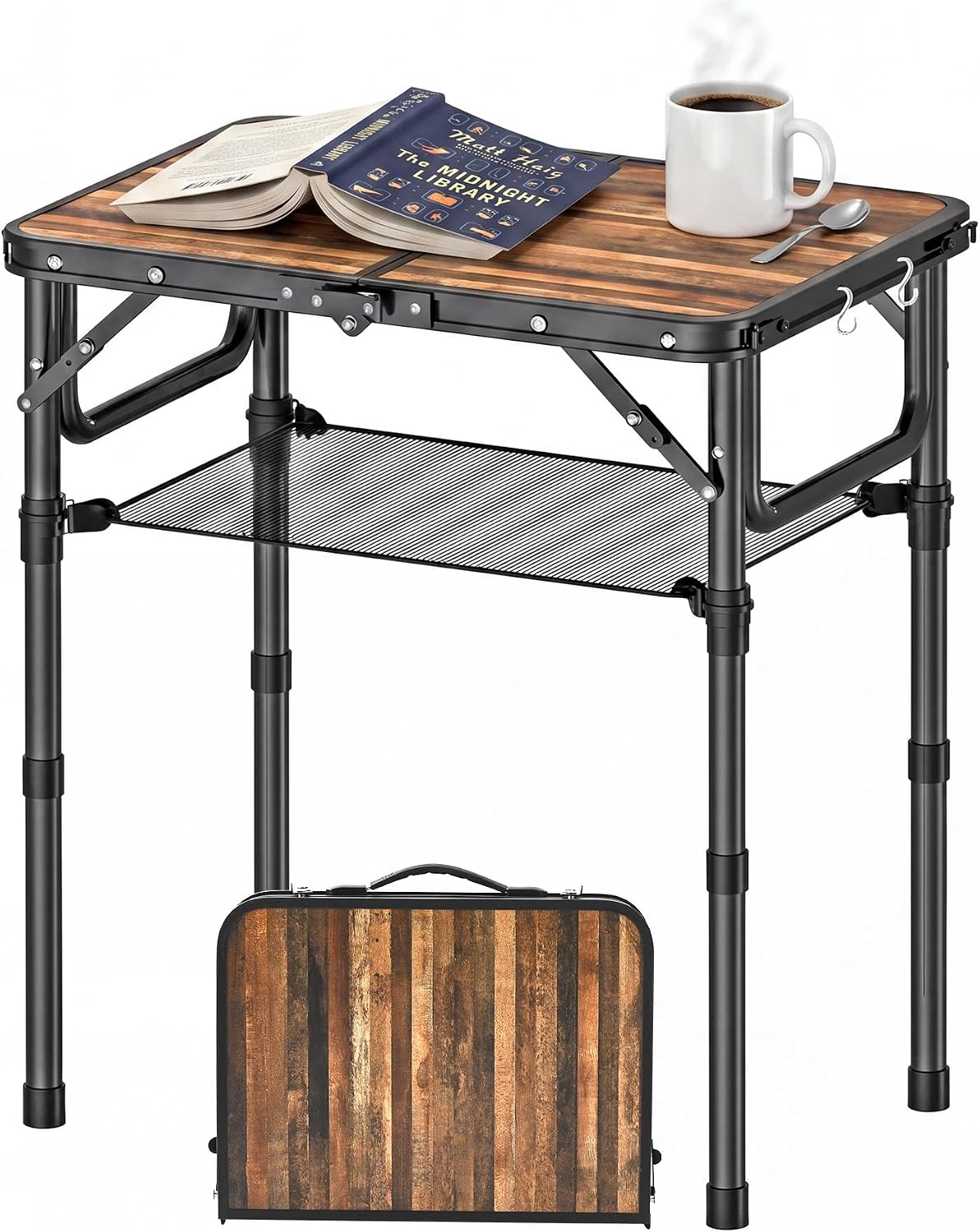 YihuiKo Folding TV Tray, Lightweight Portable Small Foldaing Table