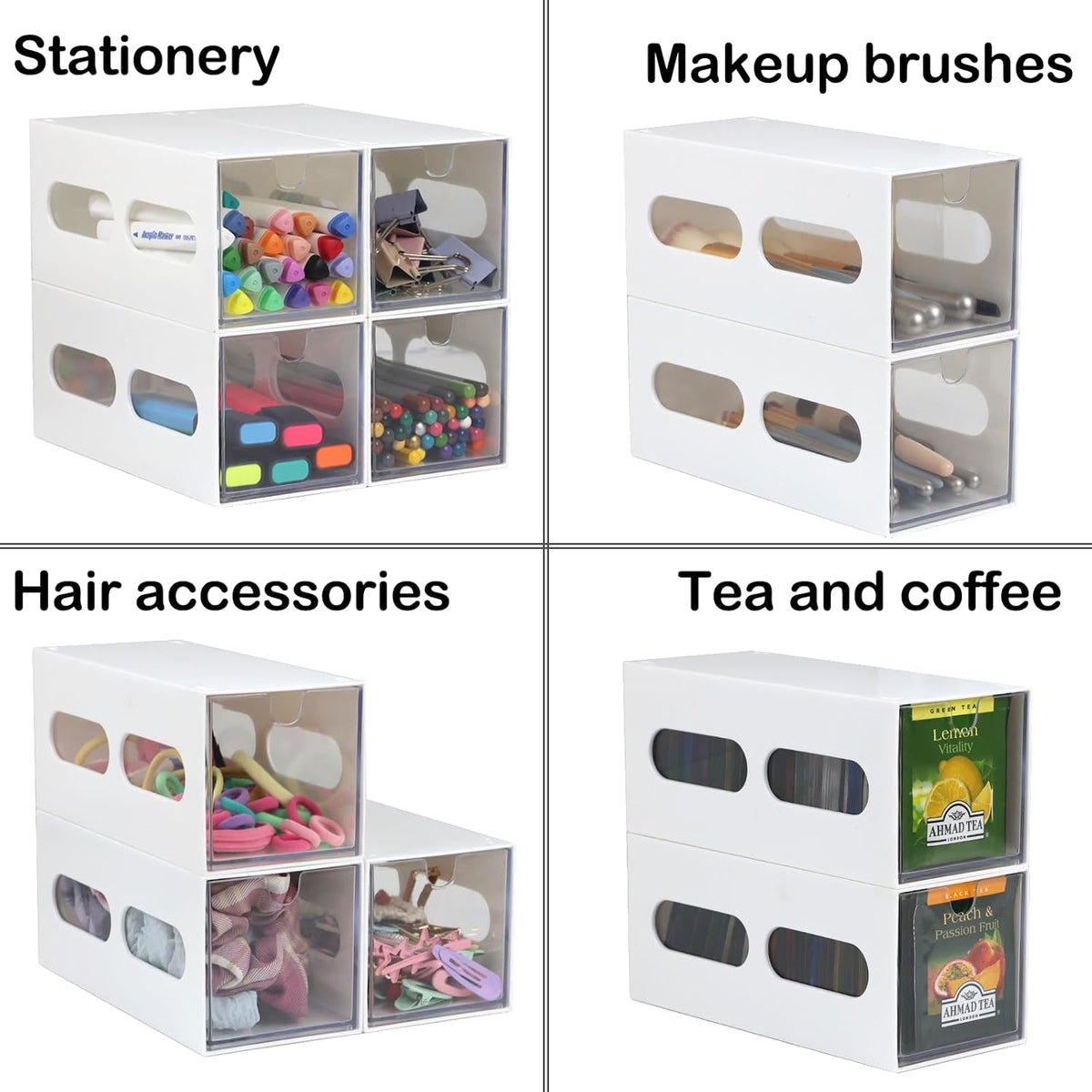 ZEXALOR Drawer Organizer Desktop Office Supplies Desk Organizer and Storage S...