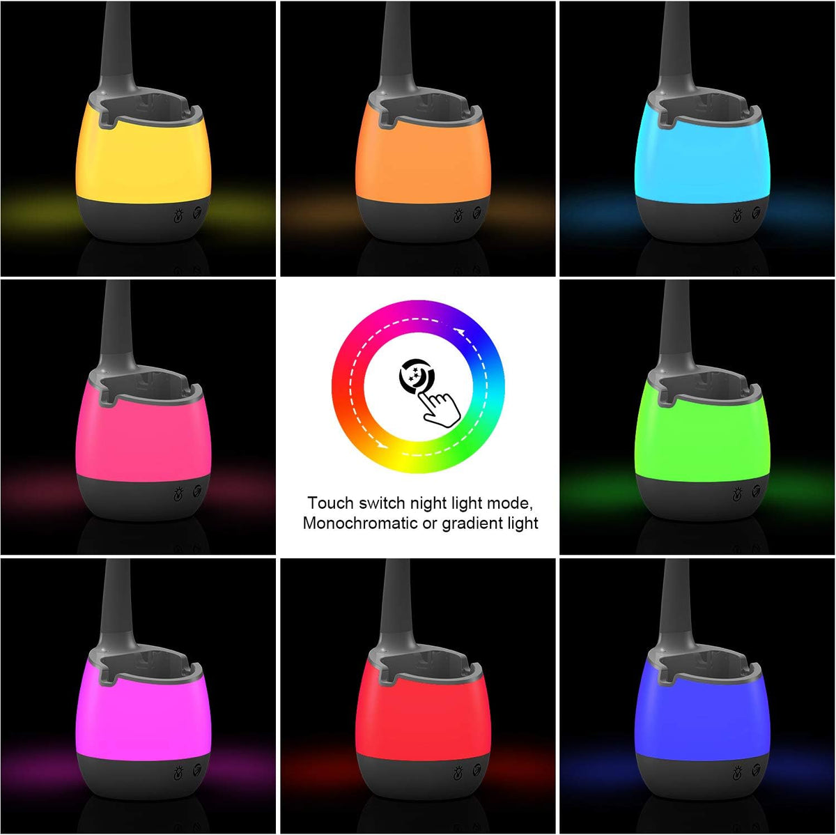 ERAY LED Desk Lamp with Pen Holder for Home Office Dorm, Touch Dimmable