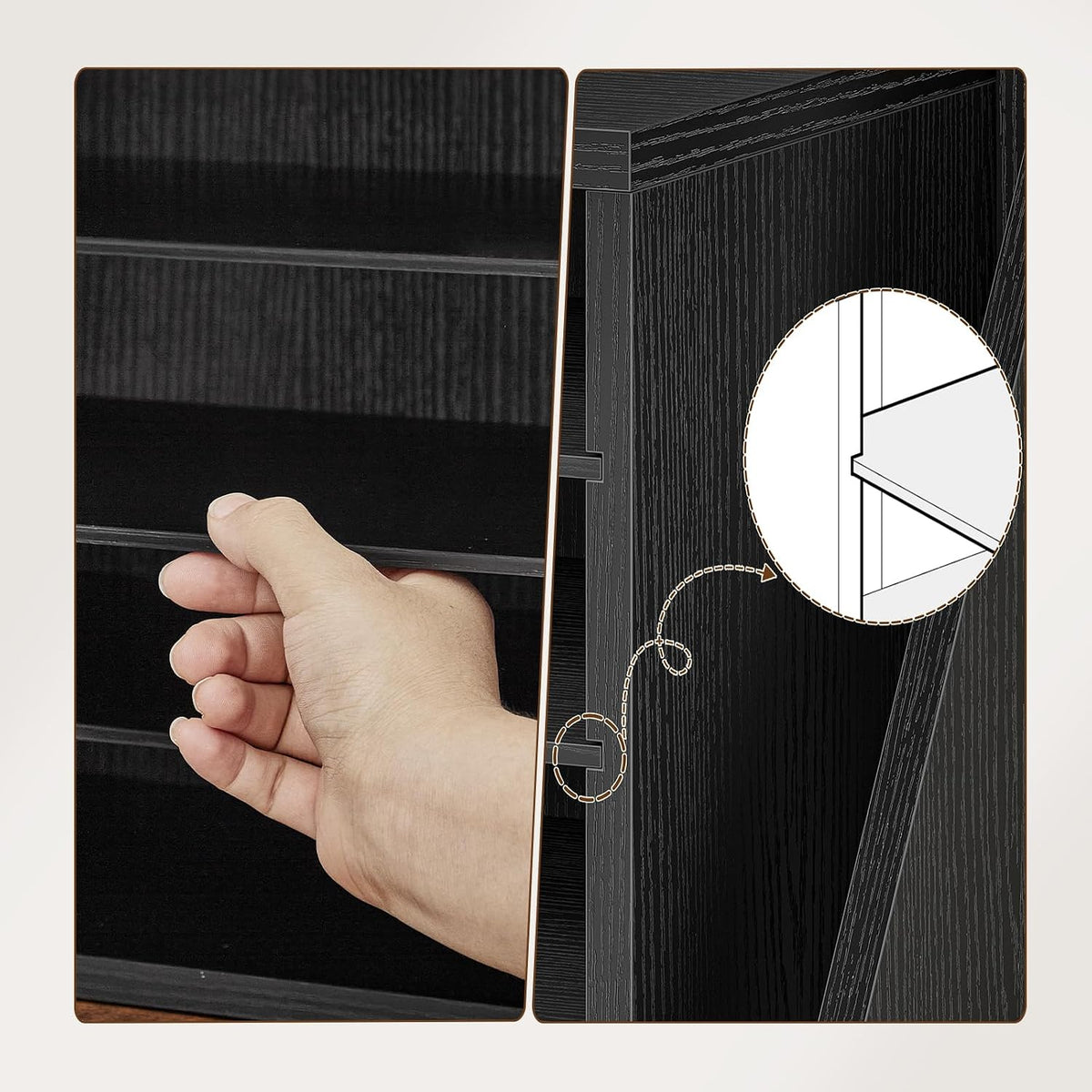 HOOBRO Mail Sorter, Literature Organizer with Adjustable Shelves, Paper Organ...