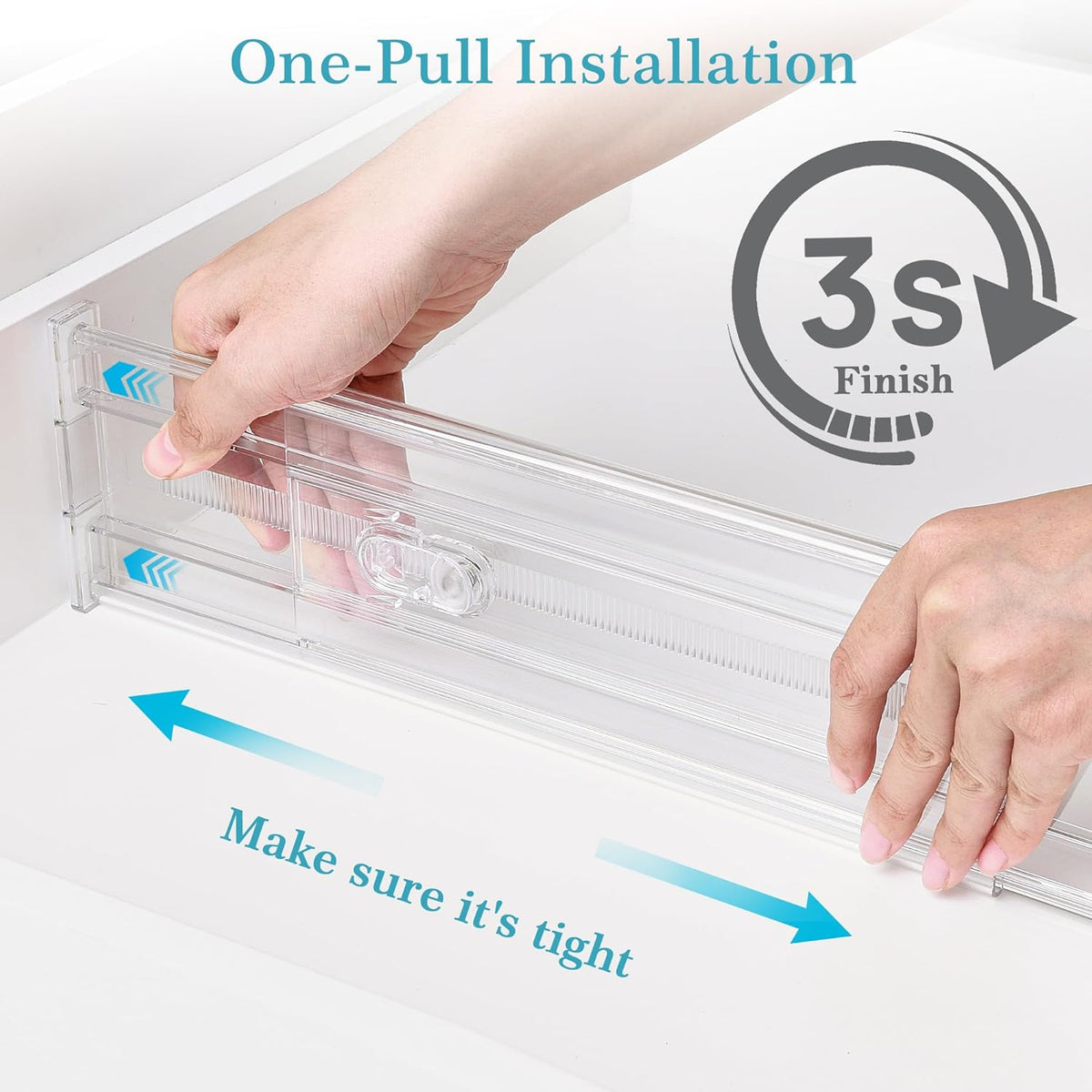 Vtopmart 4" Regular Upgrade Drawer Dividers for Clothes, 12.8"-22.3...