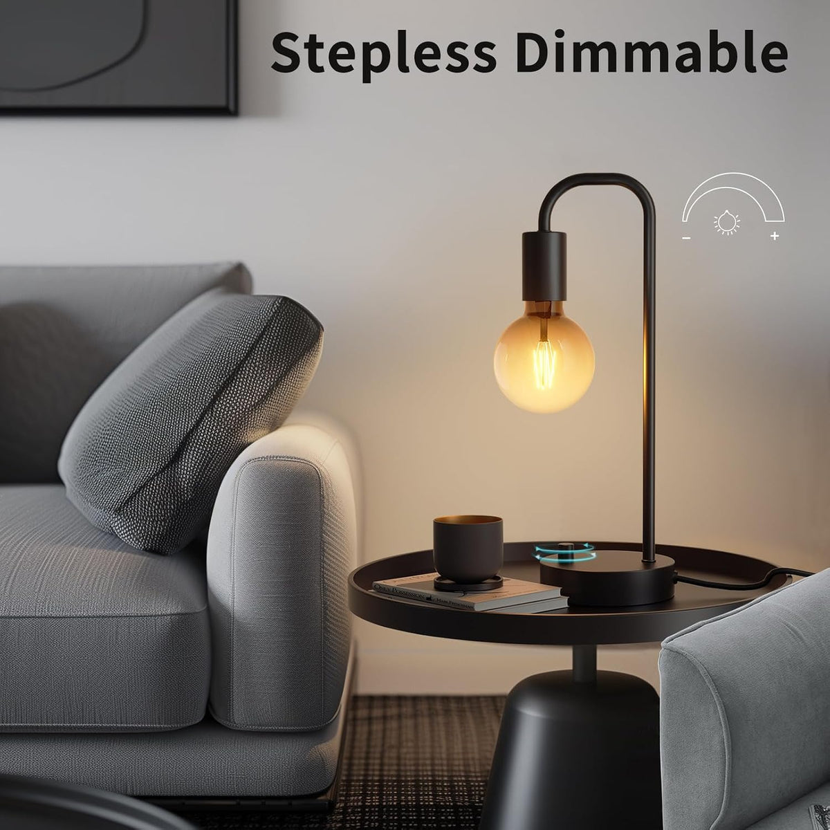 ONEWISH Industrial Lamp Set 3 Piece-1 Floor Lamp and 2 Dimmable Table Lamp- 3...