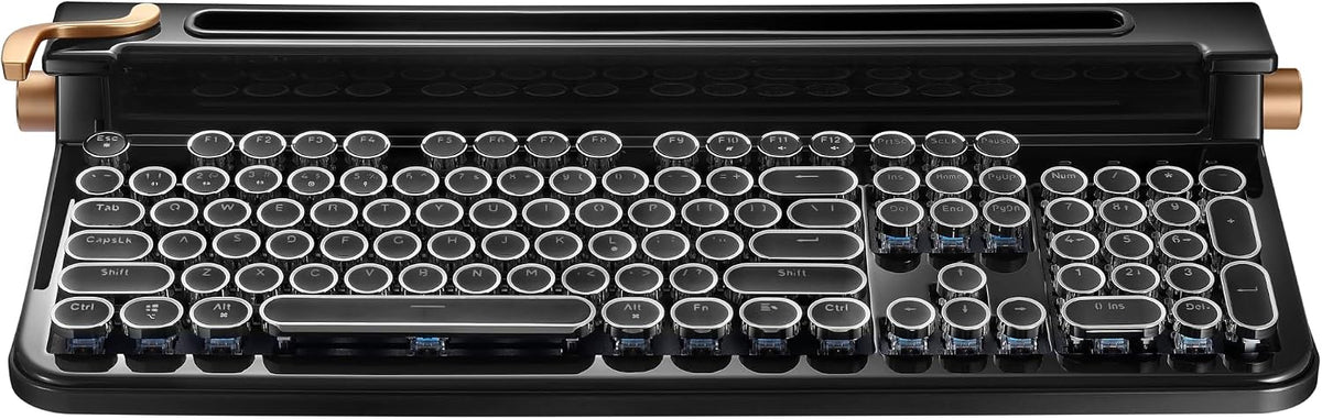 FINEDAY Keyboard 2.0 Plus, 2.4G Wireless & Bluetooth, 104 Keys, Blue Swit...