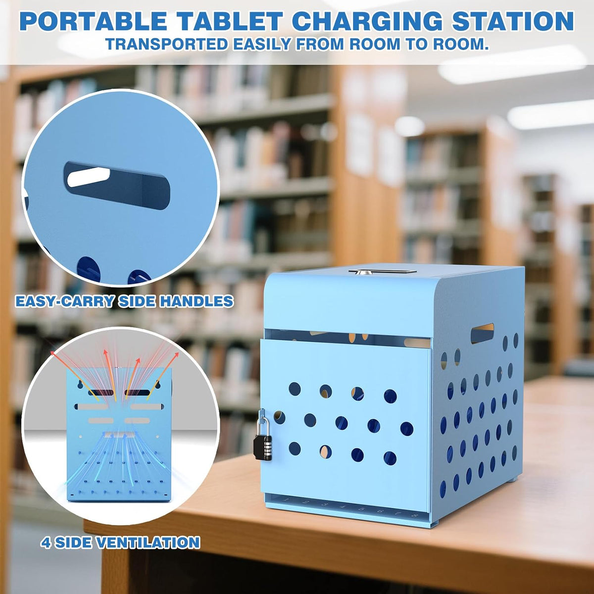 POCHAR 8-Unit Charging Cabinet for Chromebooks & Tablets Up to 14" S...
