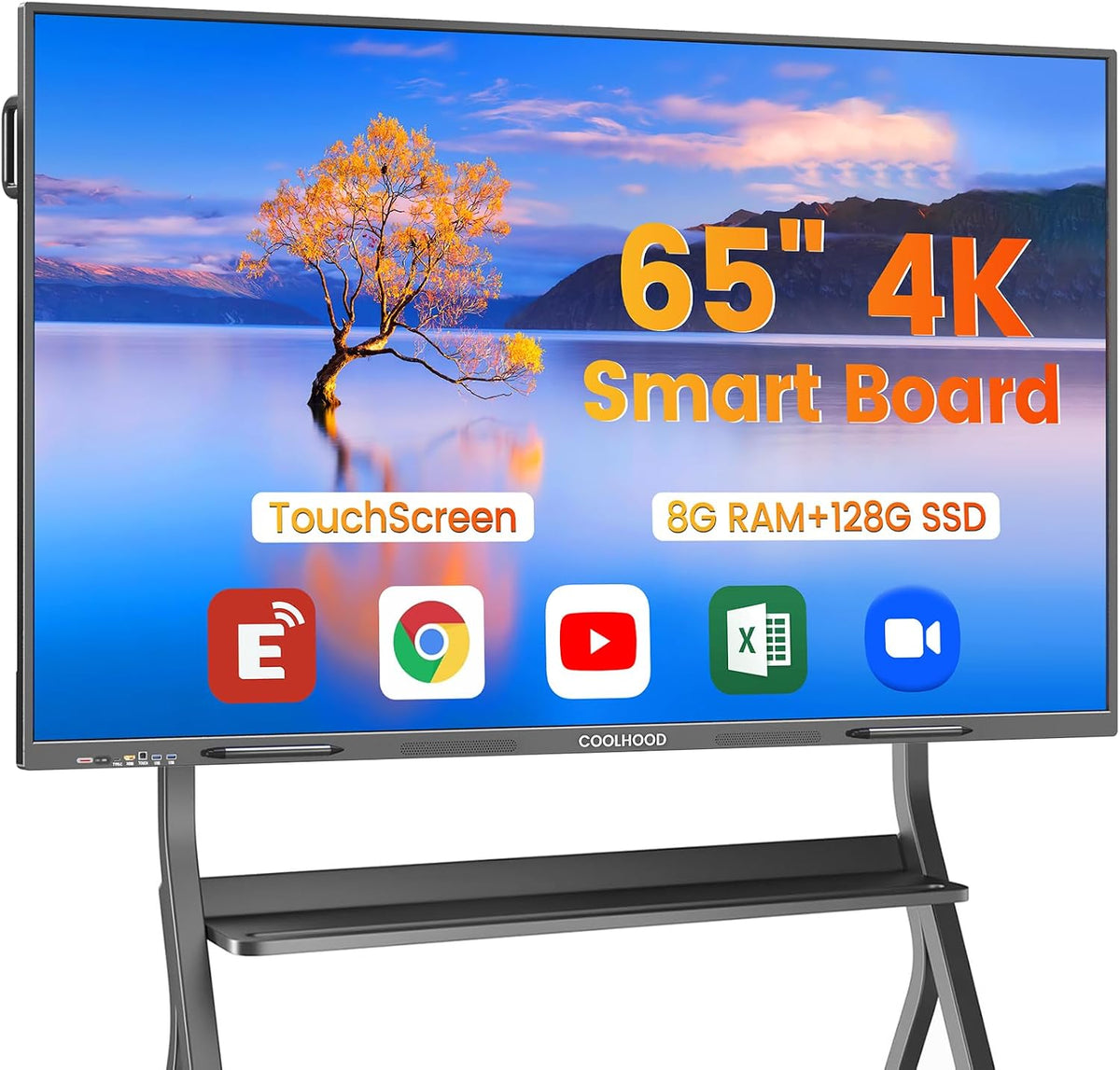 COOLHOOD 65" Smart Board, 4K UHD Touchscreen Interactive Digital Whitebo...
