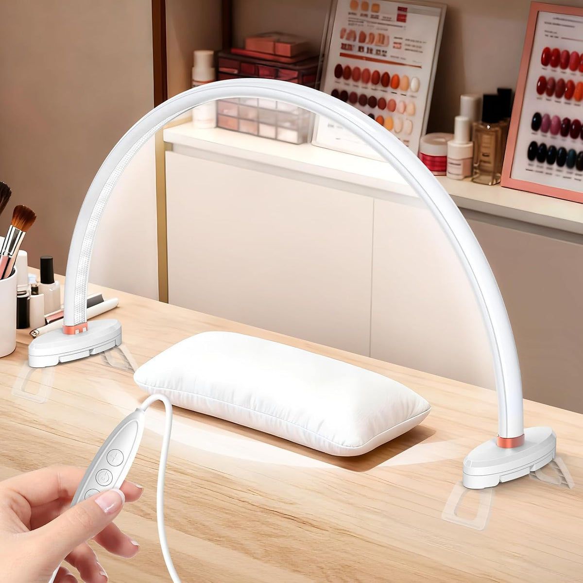 Yokilly Arc Half Moon Light: 180° No Flicker & Shadow-Free Desk Lamp