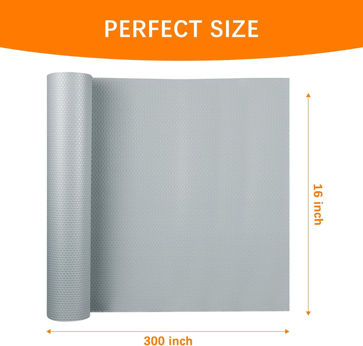 Shelf Liners for Kitchen Cabinets 16-inch: Non-Adhesive 16" W x 300" L