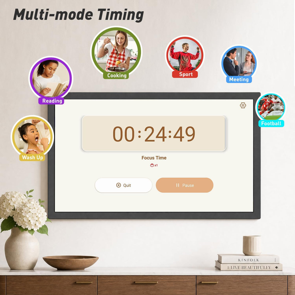 27" Digital Calendar Electronic-eCalendar WhiteBoard-Meal-Planner - Smar...