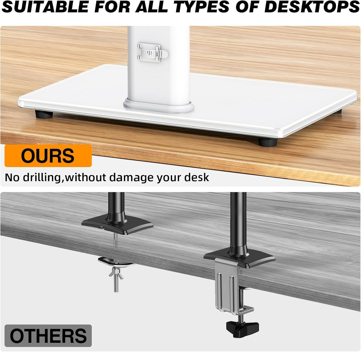 TAVR Furniture Single Monitor Stand VESA Mount for 13-32 Inch Screens