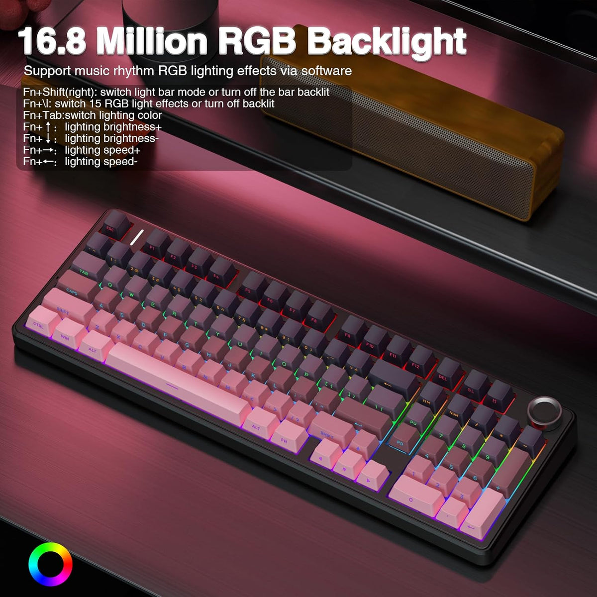 AULA F99 Pro Wireless Mechanical Keyboard with Number Pad, Knob, 99 Keys