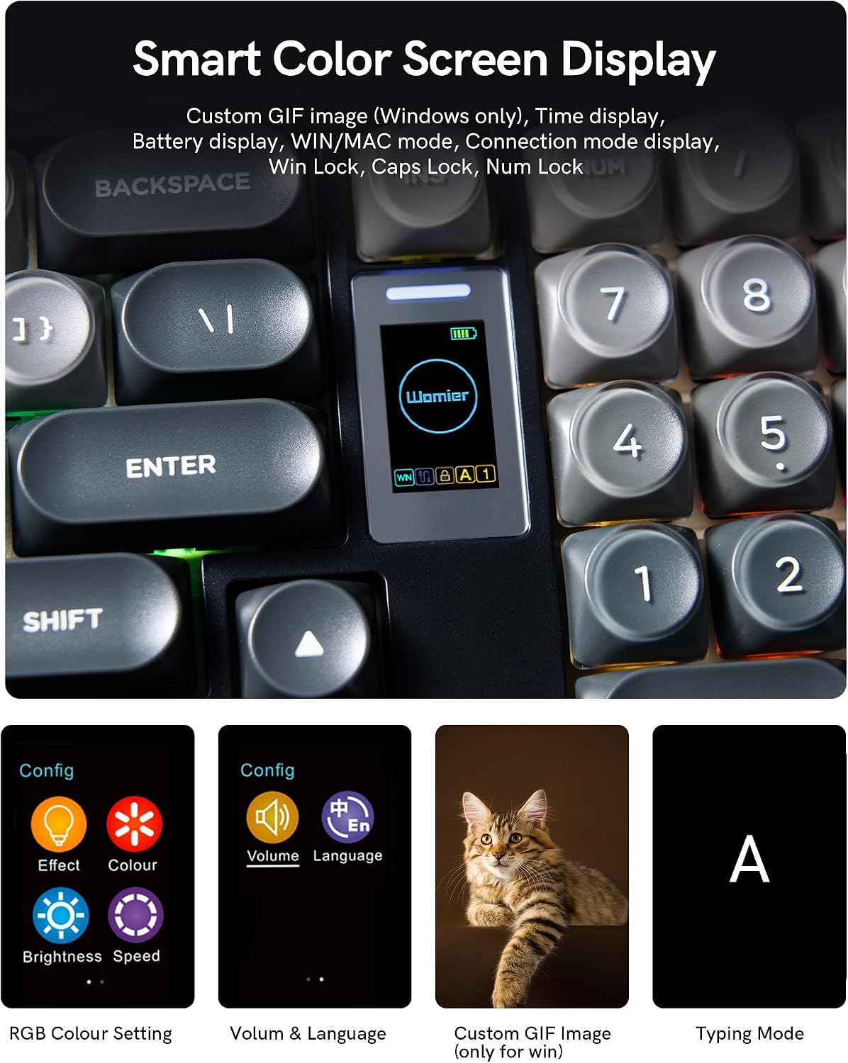 Keymatic WK98 Foundation Mechanical Keyboard, Black Creamy Gaming Keyboard