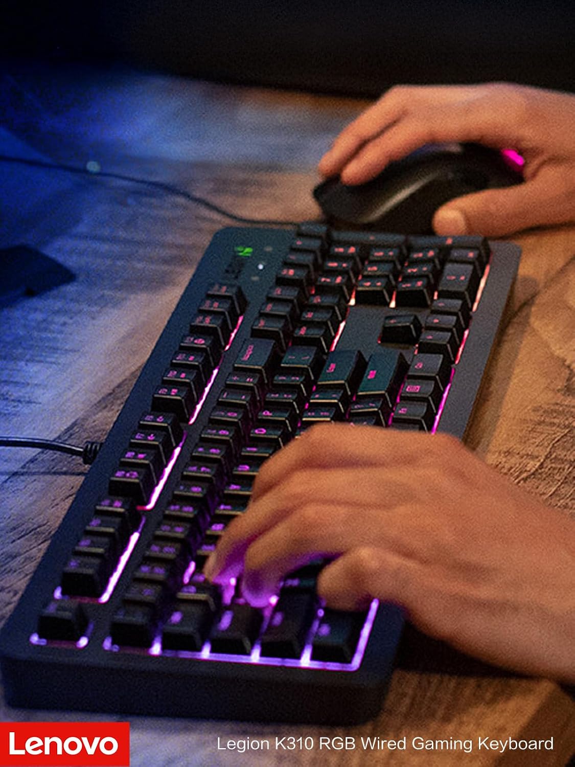 Lenovo Legion K310 RGB Wired Gaming Keyboard - Ultra-Fast Reaction Time with ...