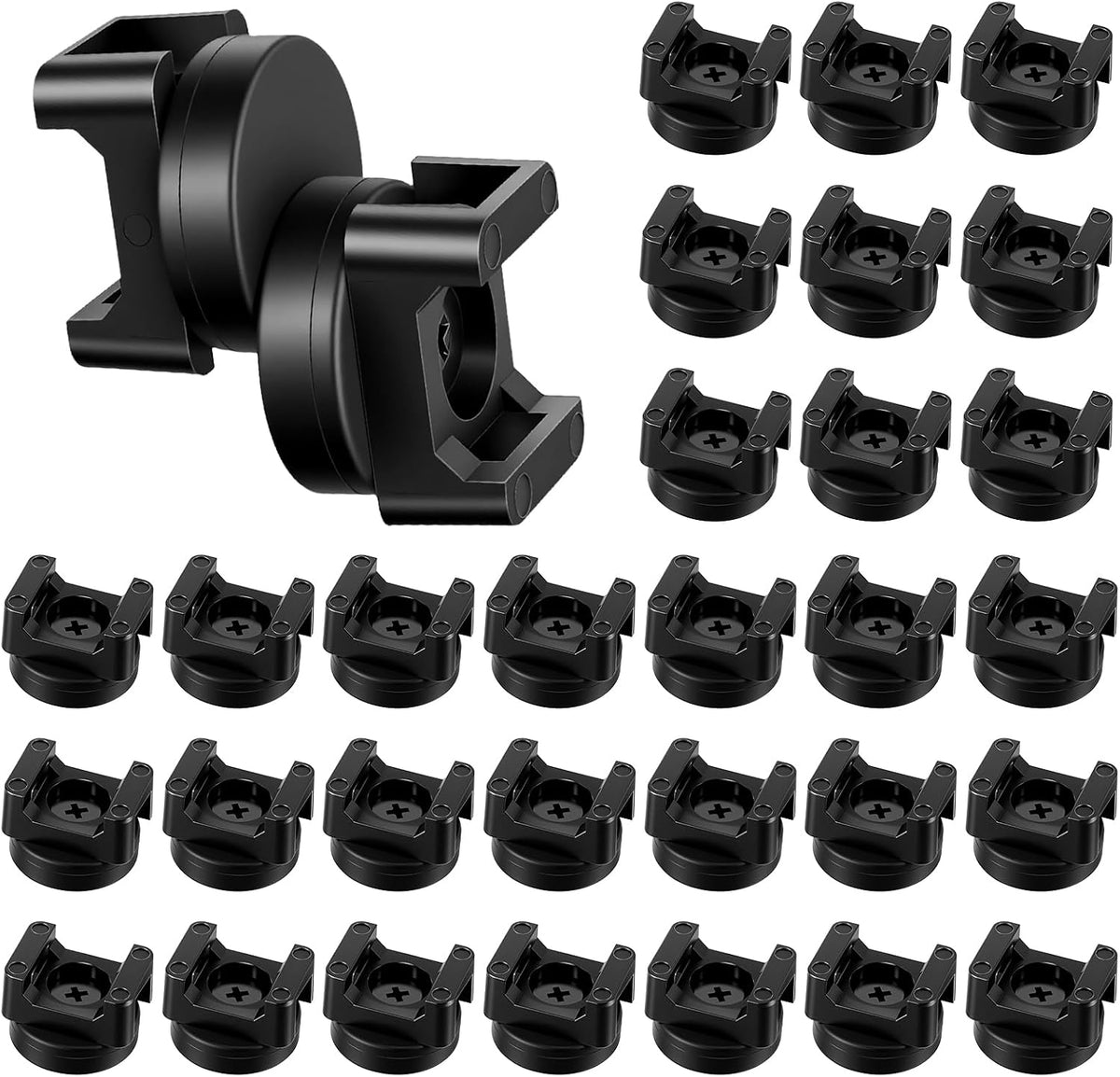 30 Pack Magnetic Zip Tie Mount Base Heavy Duty Magnetic Cable Zip Tie Base, W...