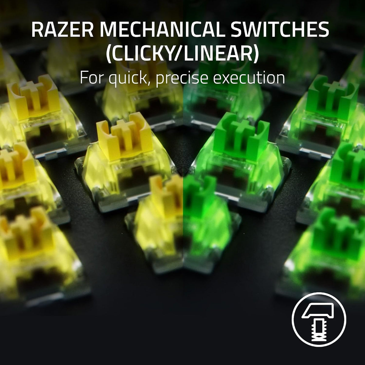 Razer BlackWidow V4 Mechanical Gaming Keyboard, Yellow Linear Switches