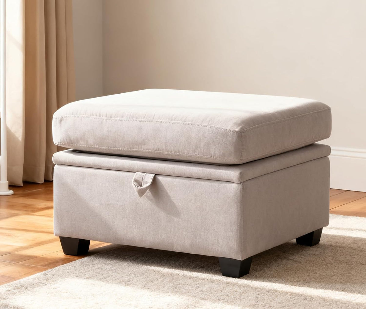 asunflower Ottoman with Storage for Couch 25.2" Square Storage Ottoman F...