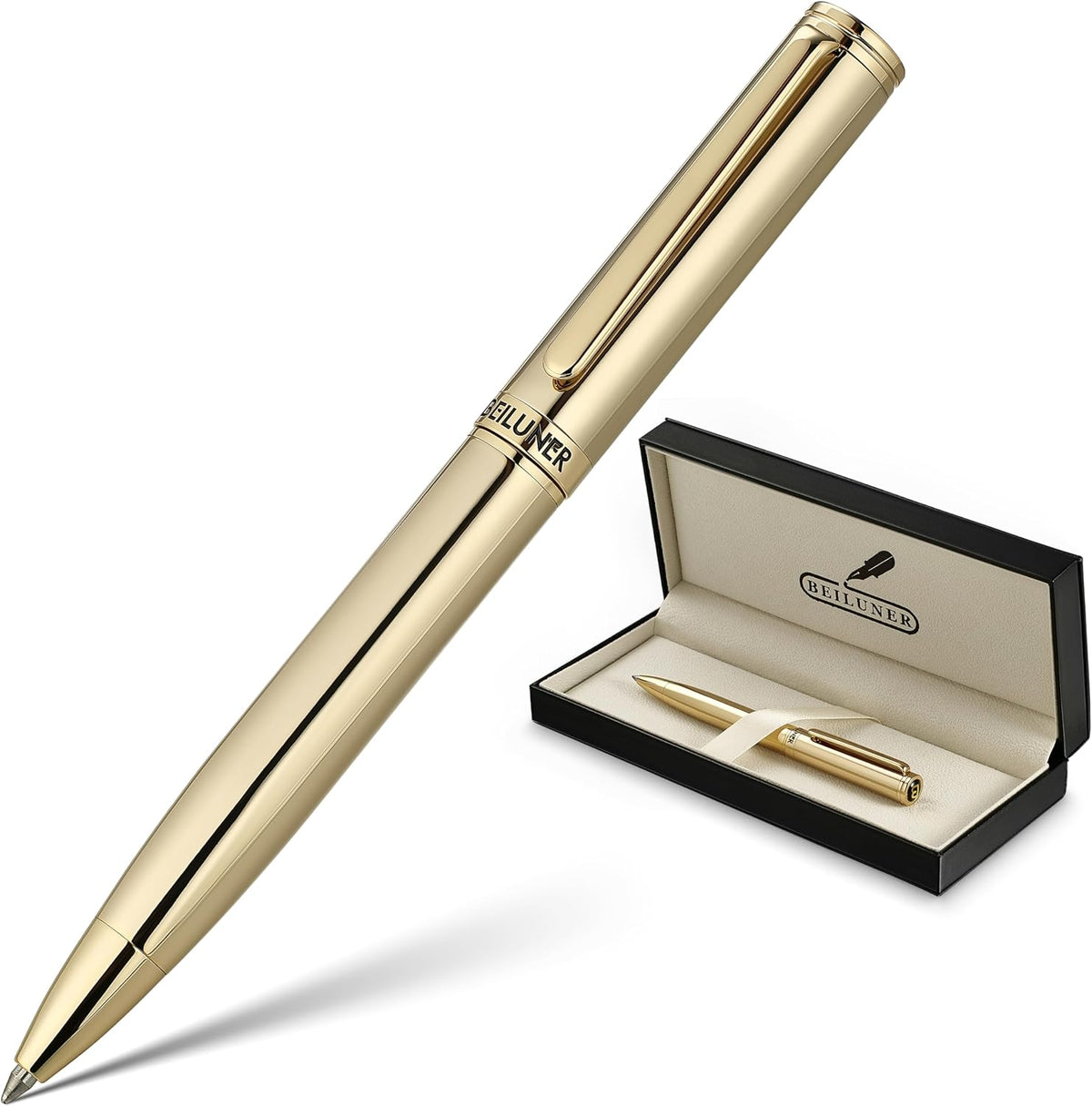 BEILUNER Gold Gel Pen, Stunning Luxury Pens with 24K Gold Plating