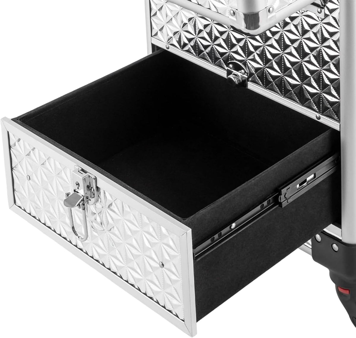 Professional Rolling Makeup Train Case - Heavy Duty Aluminum Alloy Beauty Org...