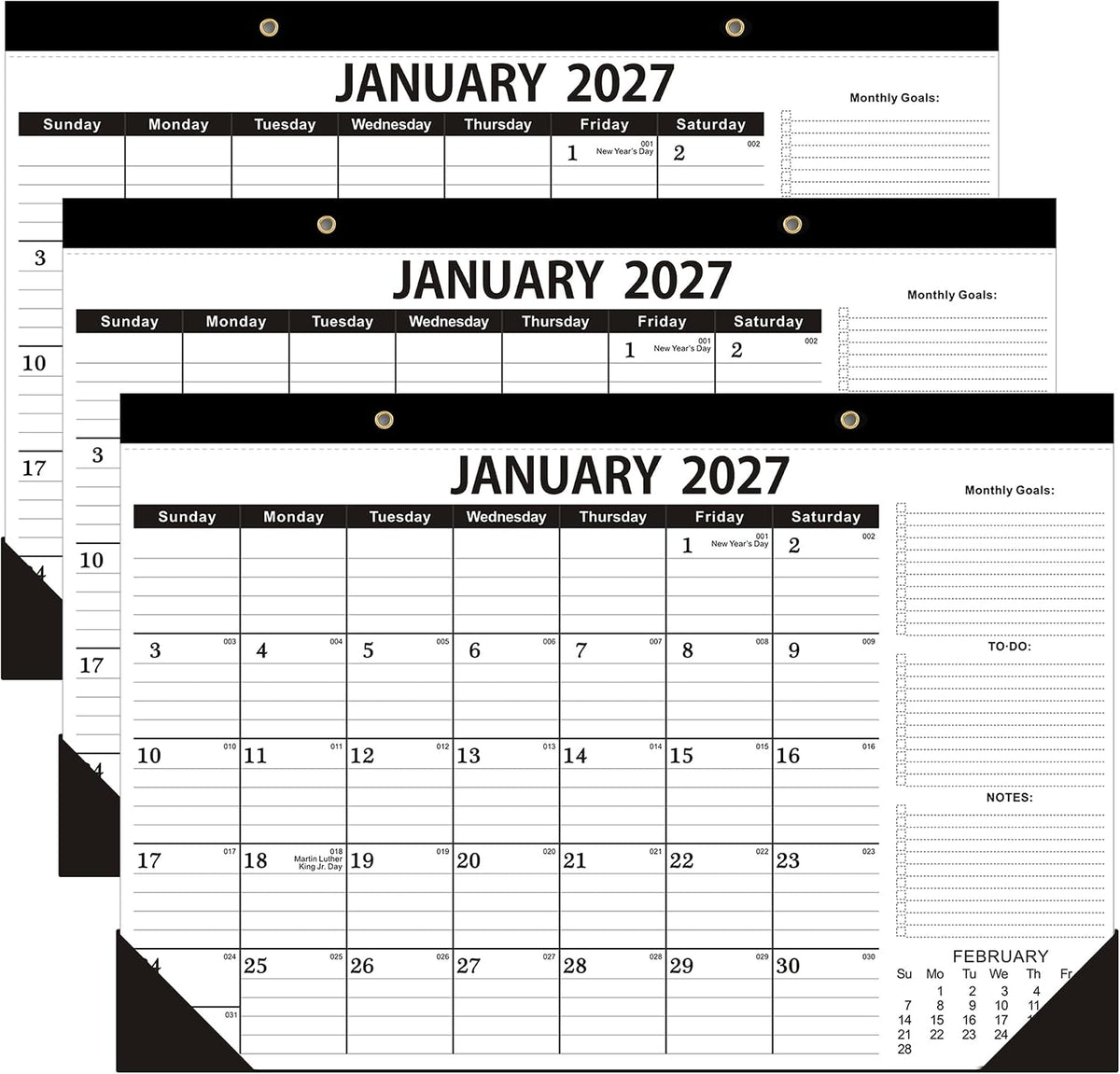 Desk Calendar 2027,January 2027 to June 2028,2027 Desk Calendar 2027-12x17&qu...