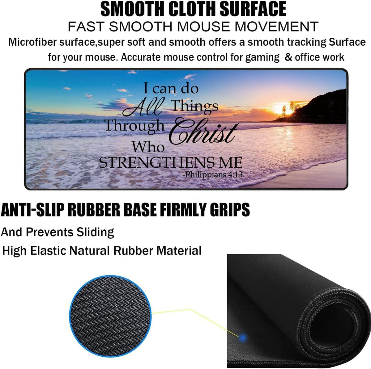 Large Gaming Mouse Pad, Keyboard Wrist Rest pad + Mouse Wrist pad + Coaster S...