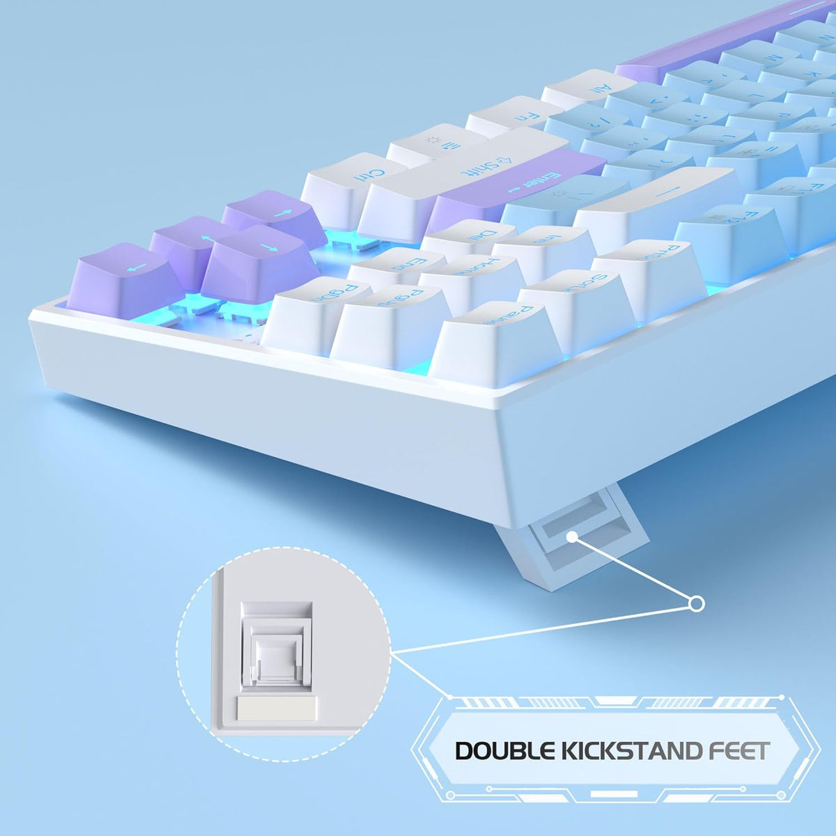 MageGee 75% Mechanical Gaming Keyboard, Blue Switch, LED Blue Backlit, 87 Key...