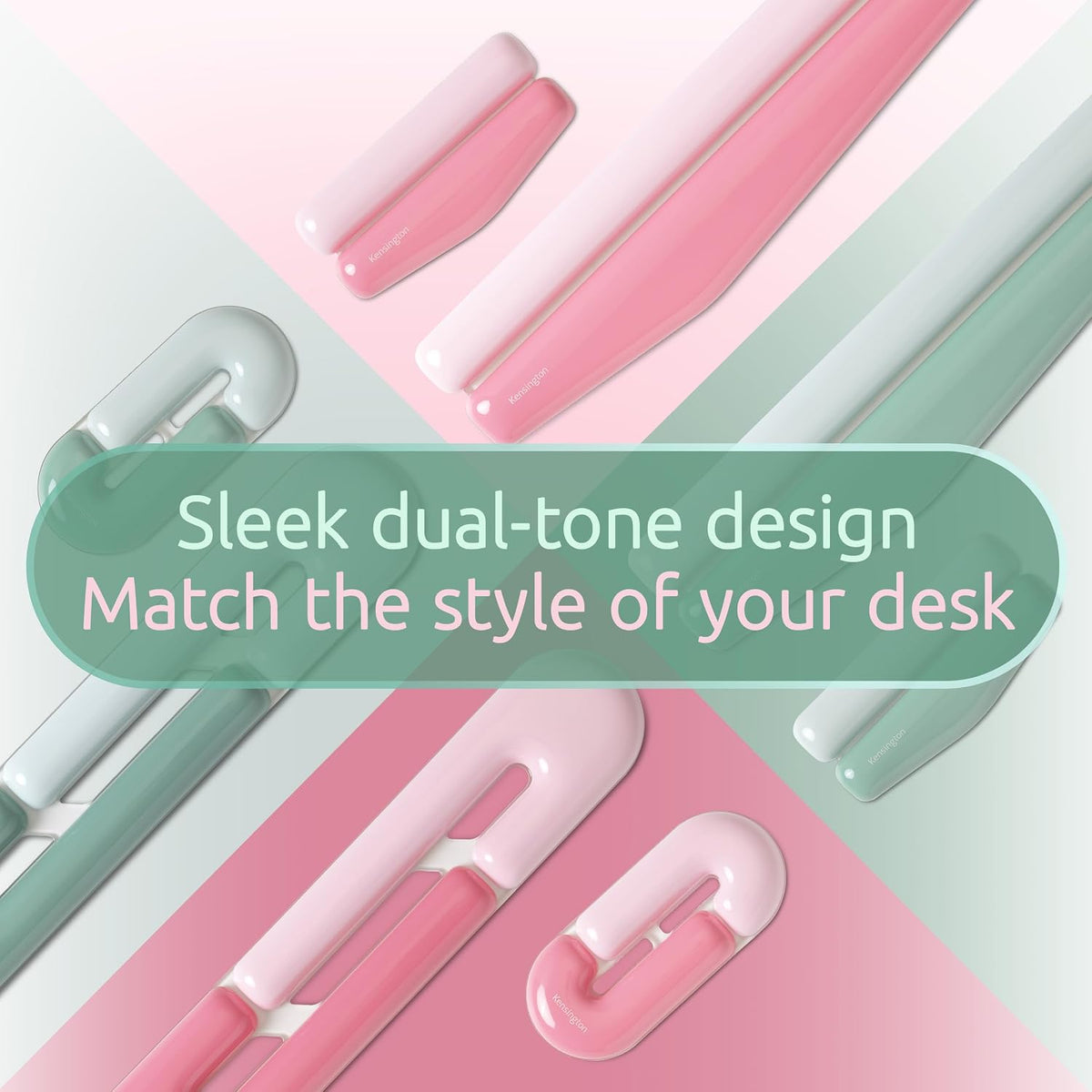 Kensington Duo Gel Loop Wrist Rest for Keyboard, Wrist Pad for Full Size Keyb...