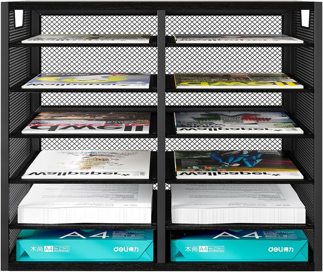 PAG Mass Mail Holder, Adjustable Countertop Literature Organizer, Student Mai...
