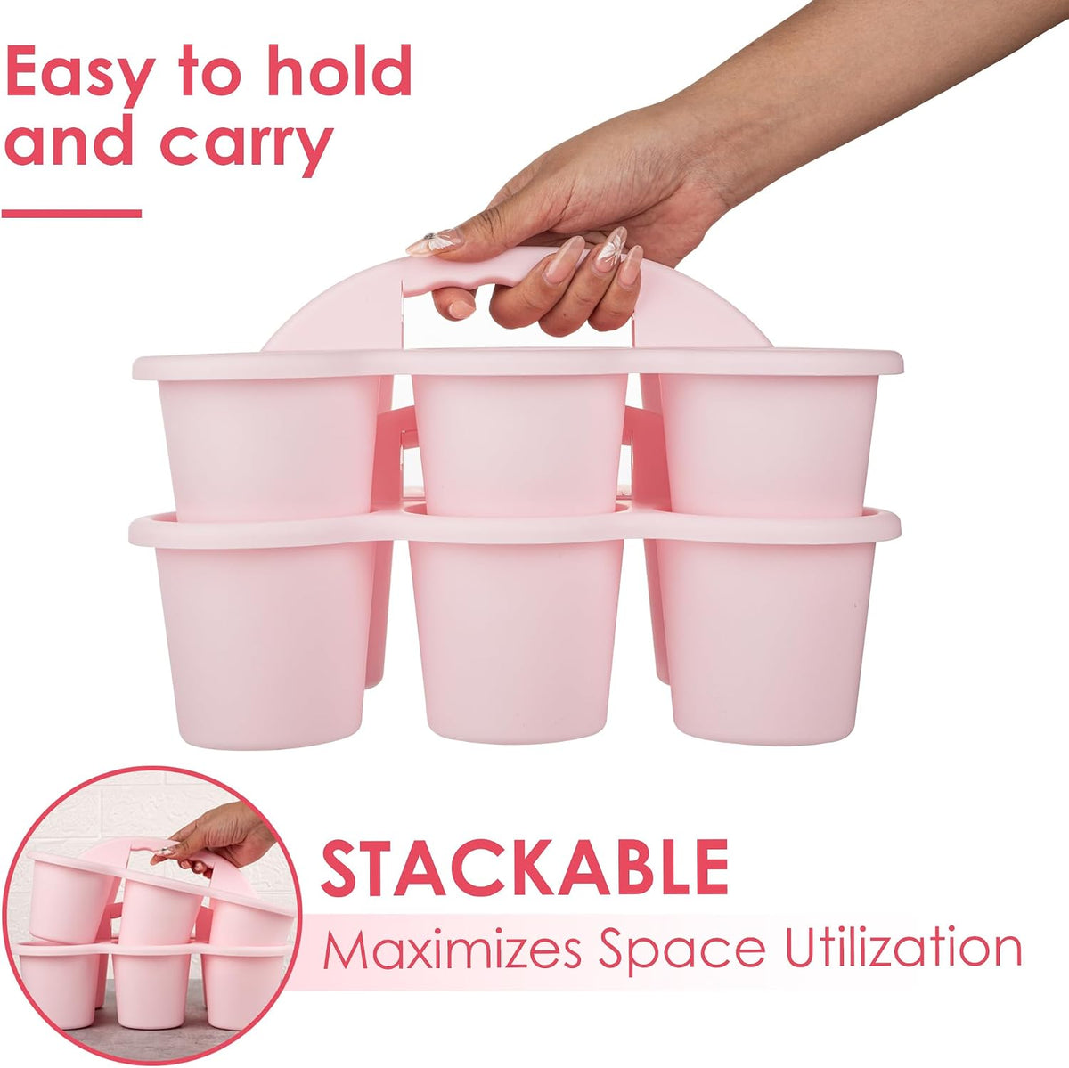 4 pack Classroom Caddy for School,Cup Caddy For Drink