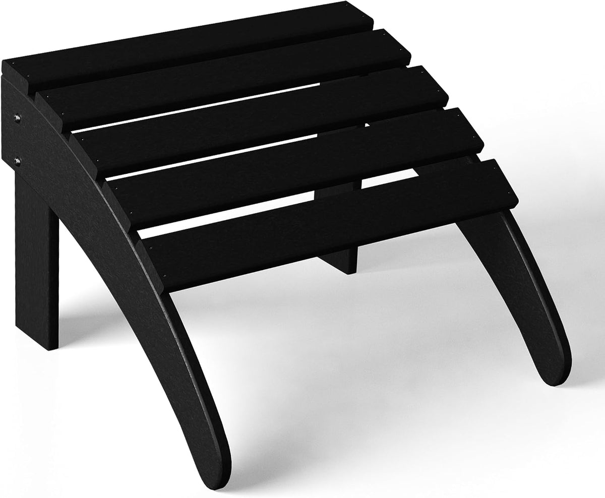 WestinTrends Outdoor Patio Adirondack Ottoman Foot Rest, All Weather Poly Lum...