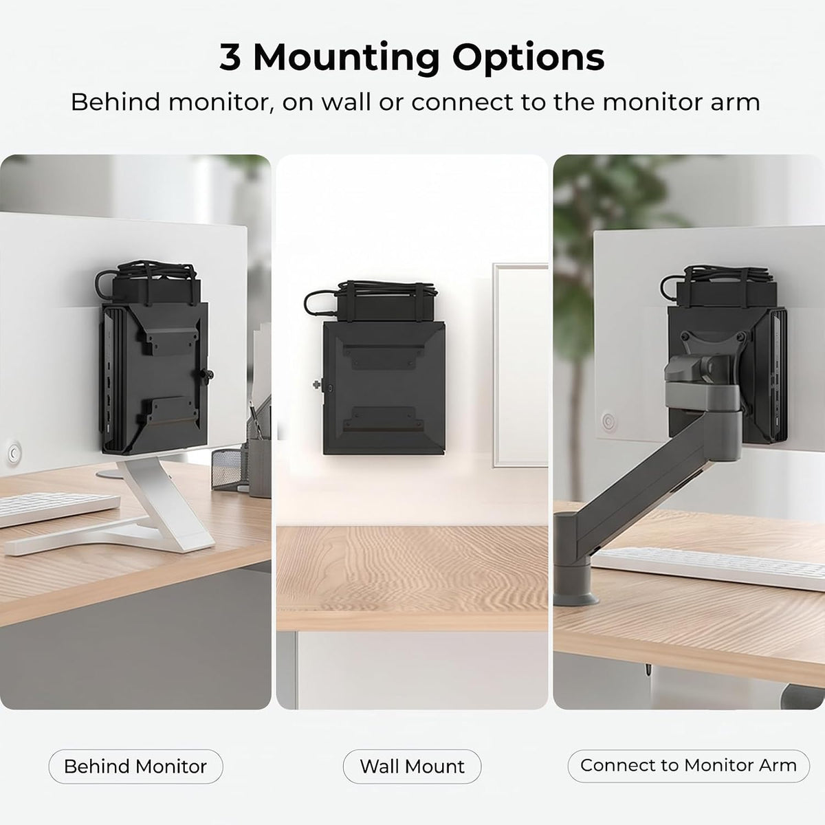 Mini PC VESA Mount for HP with C-Clamp VESA Wall Under Desk or Desk Clamp Mou...