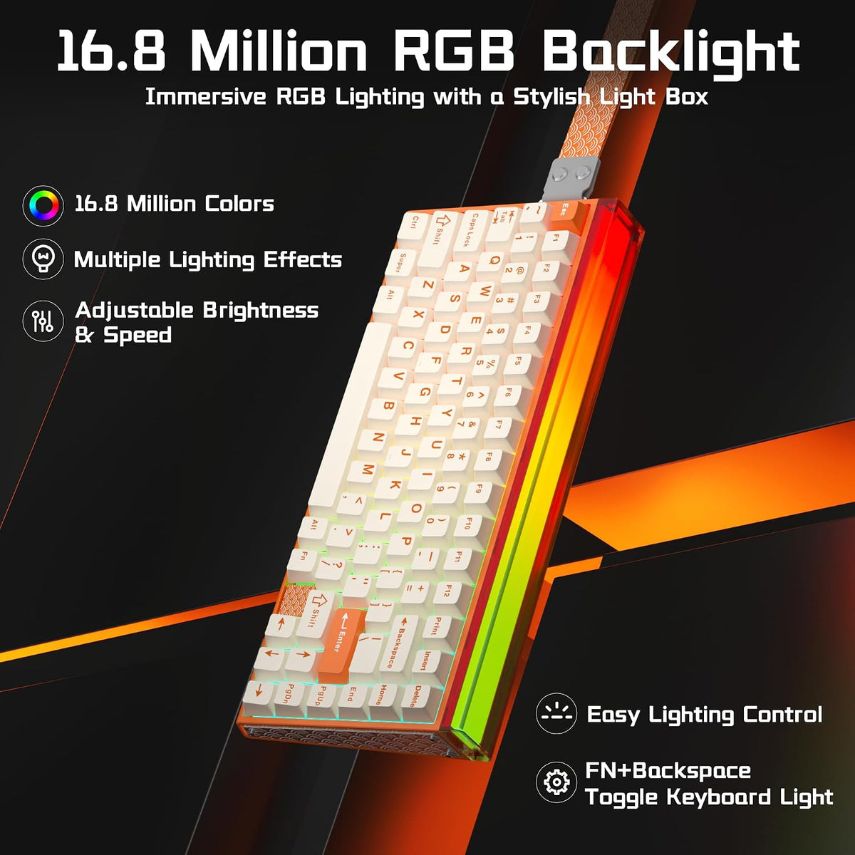 Aula Hero 75 HE Hall Effect Wireless Gaming Keyboard, 8K Polling & 8000mAh