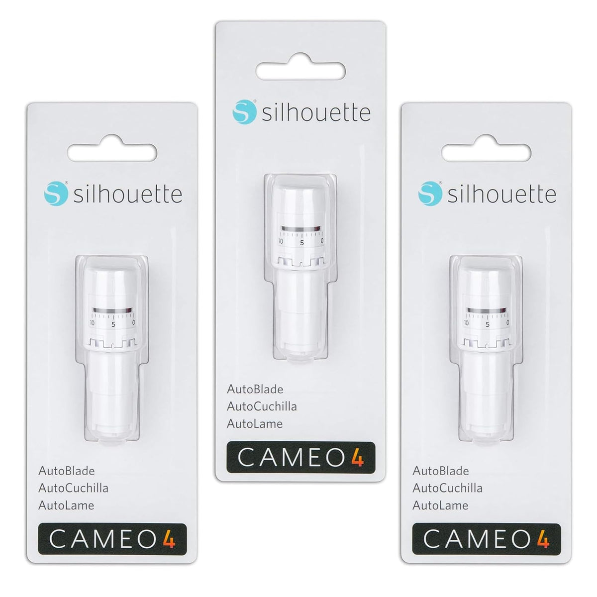 Silhouette Cameo 4 Auto Blade with Sintered Tungsten Alloy - 3 Pack, silver