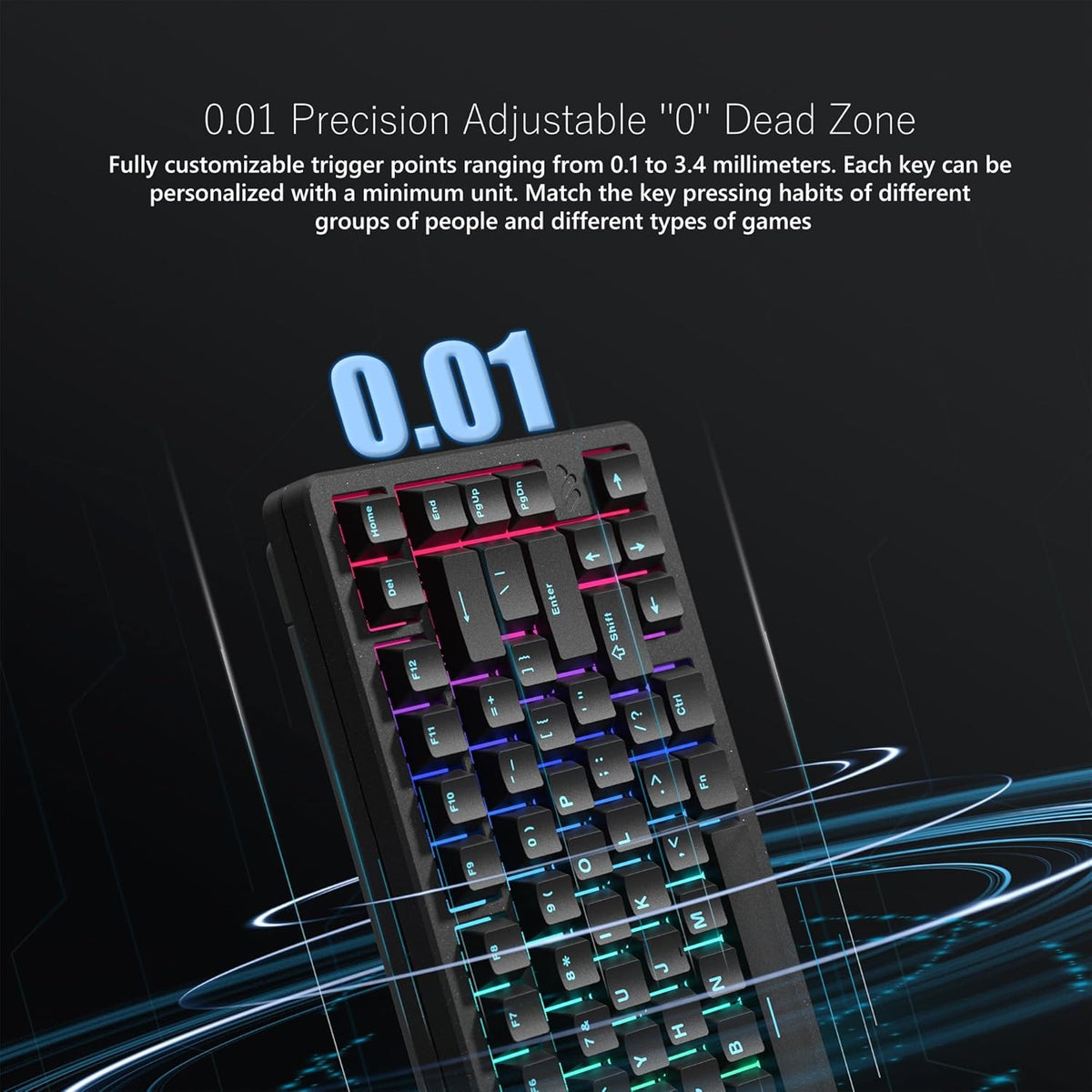 Womier SK75 TMR/HE Keyboard Gaming 75% Hall Effec, Mechanical Keyboard