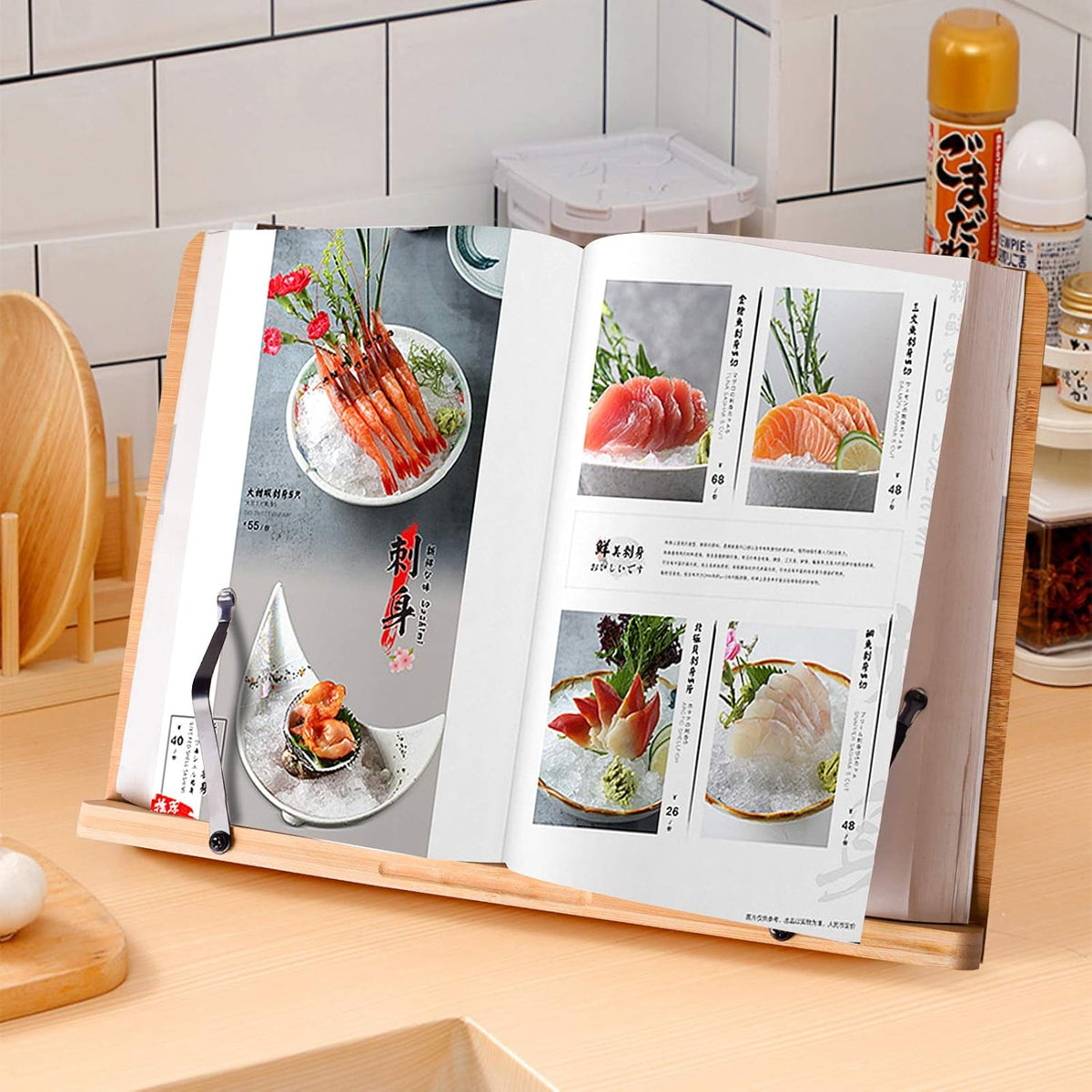 wishacc Book Stand XL-Large Size 15.4" x 11.0" Main Board-Adjustabl...