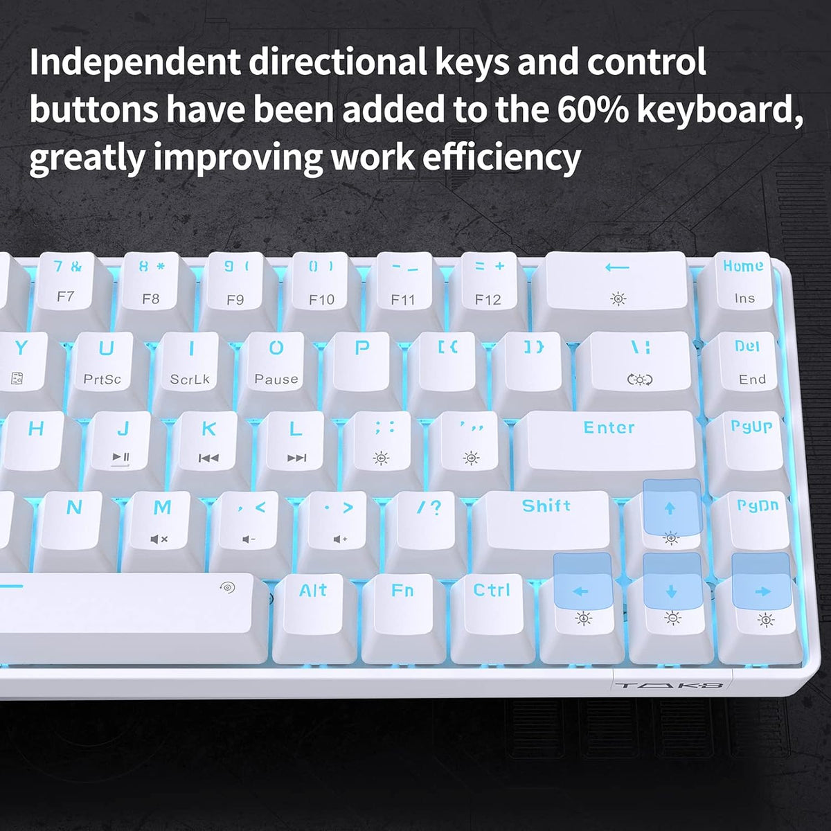 DIERYA T68SE 60% Gaming Mechanical Keyboard,Ultra Compact Mini 68 Key with Br...