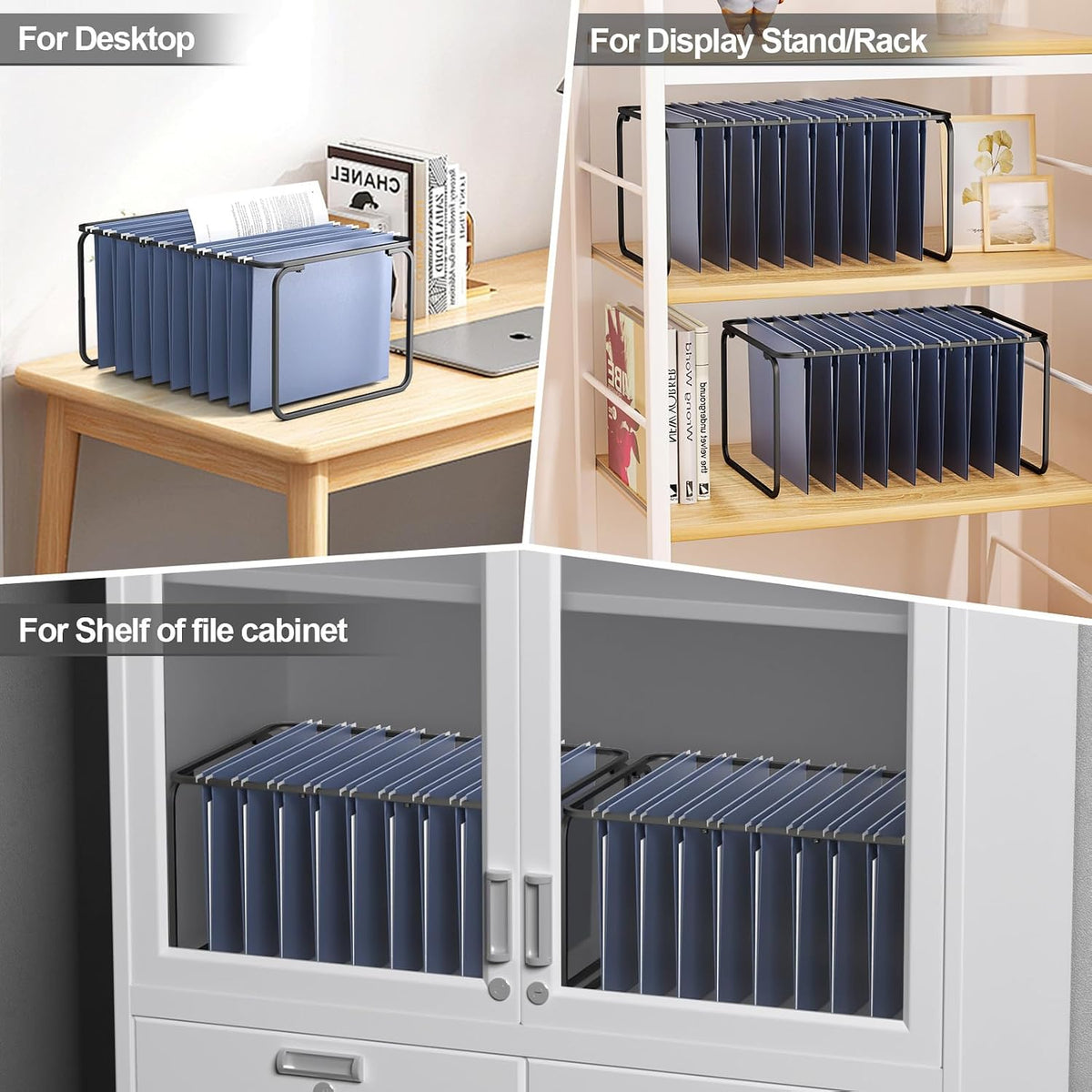 2 Sets Upgraded Adjustable Hanging File Folder Frame,Legal/Letter Size,Length...