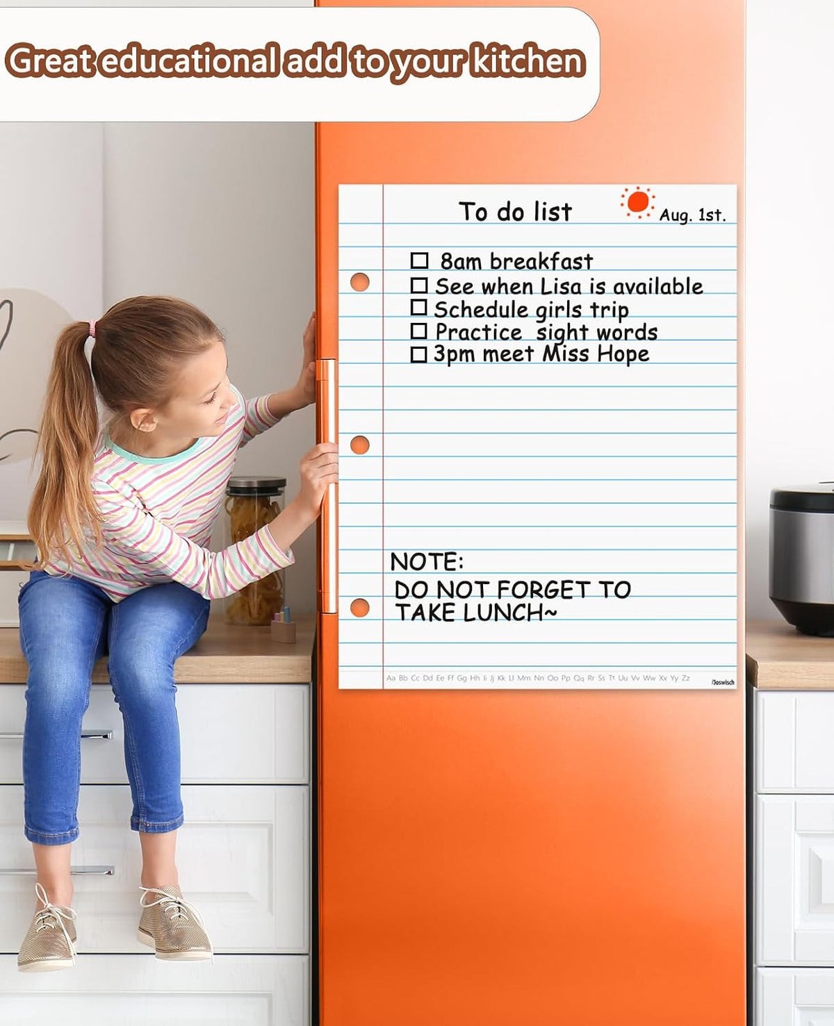 Dry Erase Giant Sized Magnetic Notebook Paper, Lined Paper 22" x 28"