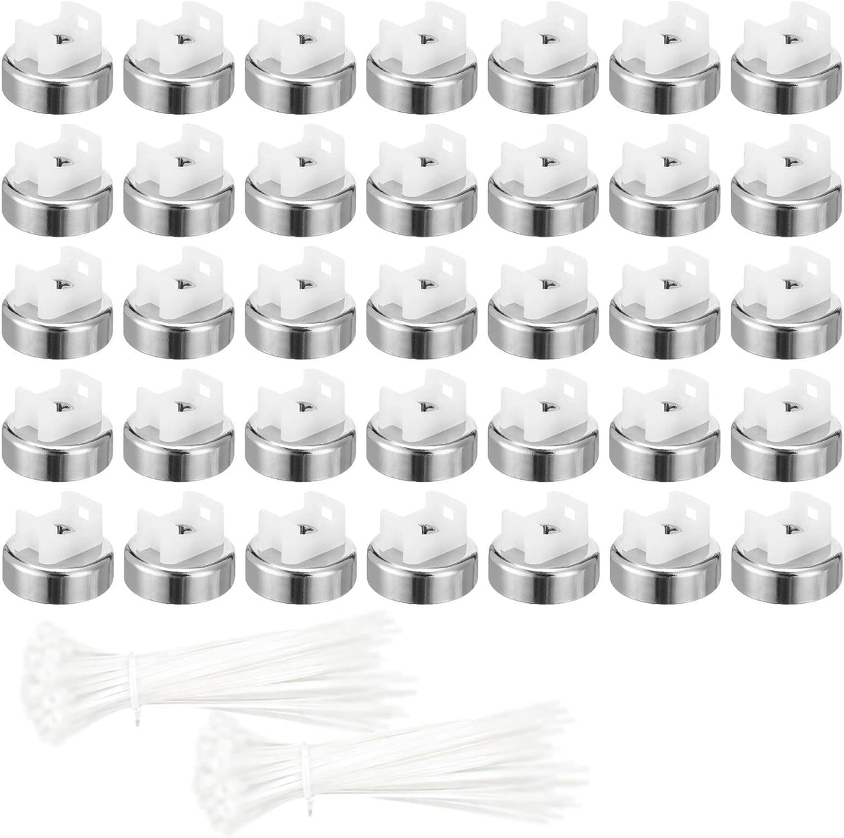 Magnetic Cable Zip Tie Mounts Kit, 50 Pcs Holders with 200 Pcs Cable Ties, He...