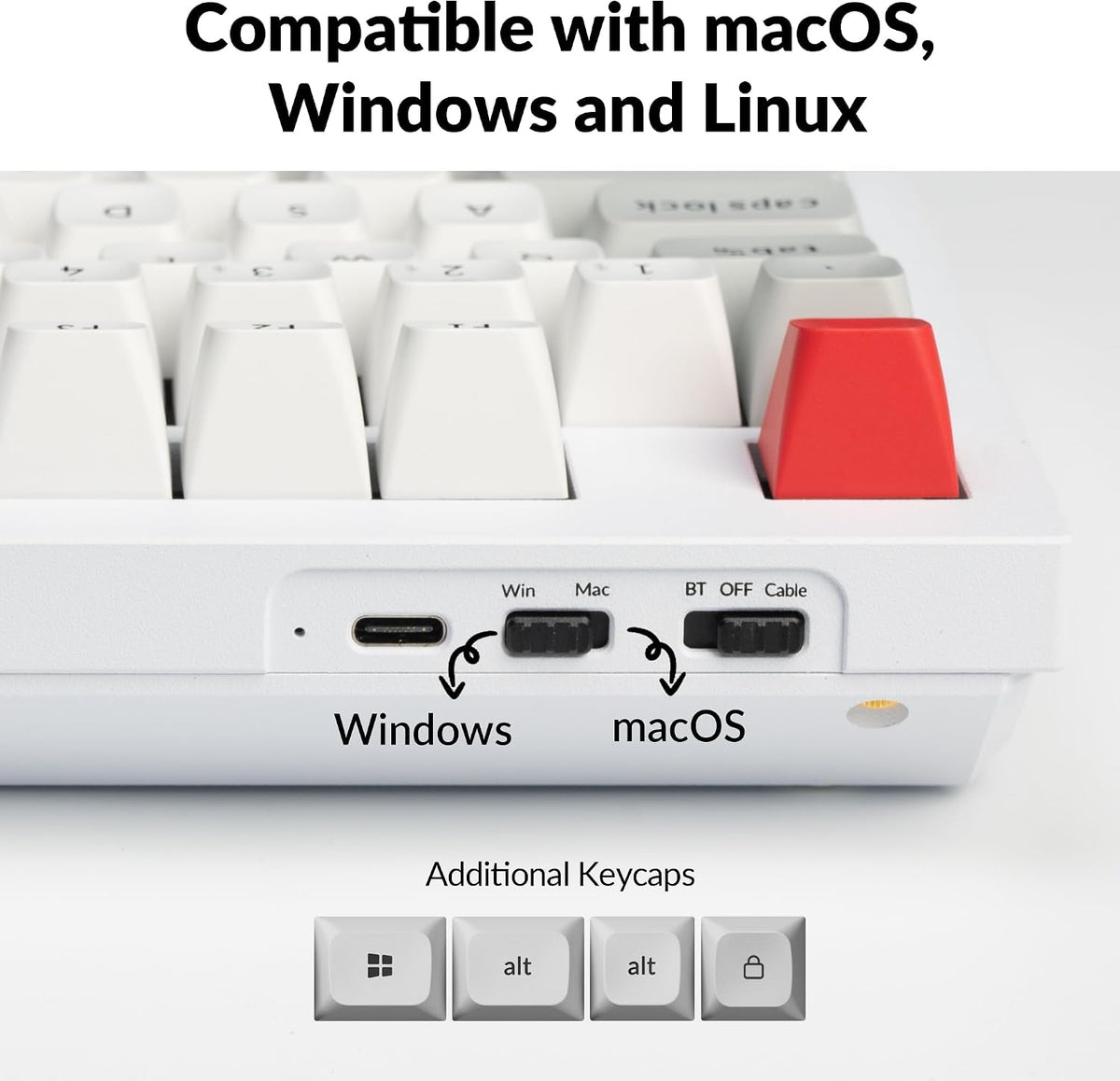 Keychron Q5 Pro 96% Wireless Mechanical Keyboard Full Aluminum - White