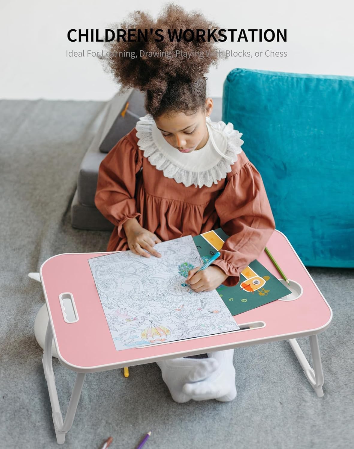 ZEAPTAC Laptop Bed Desk, Foldable Lap Desk, Portable Lap Table, Laptop Stand ...