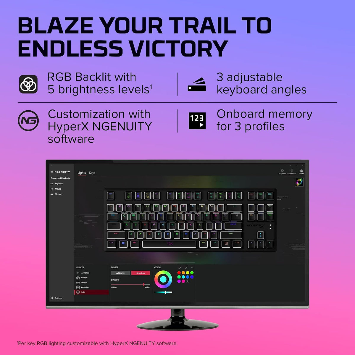 HyperX Alloy Origins Core - Tenkeyless Mechanical Gaming Keyboard, Software C...