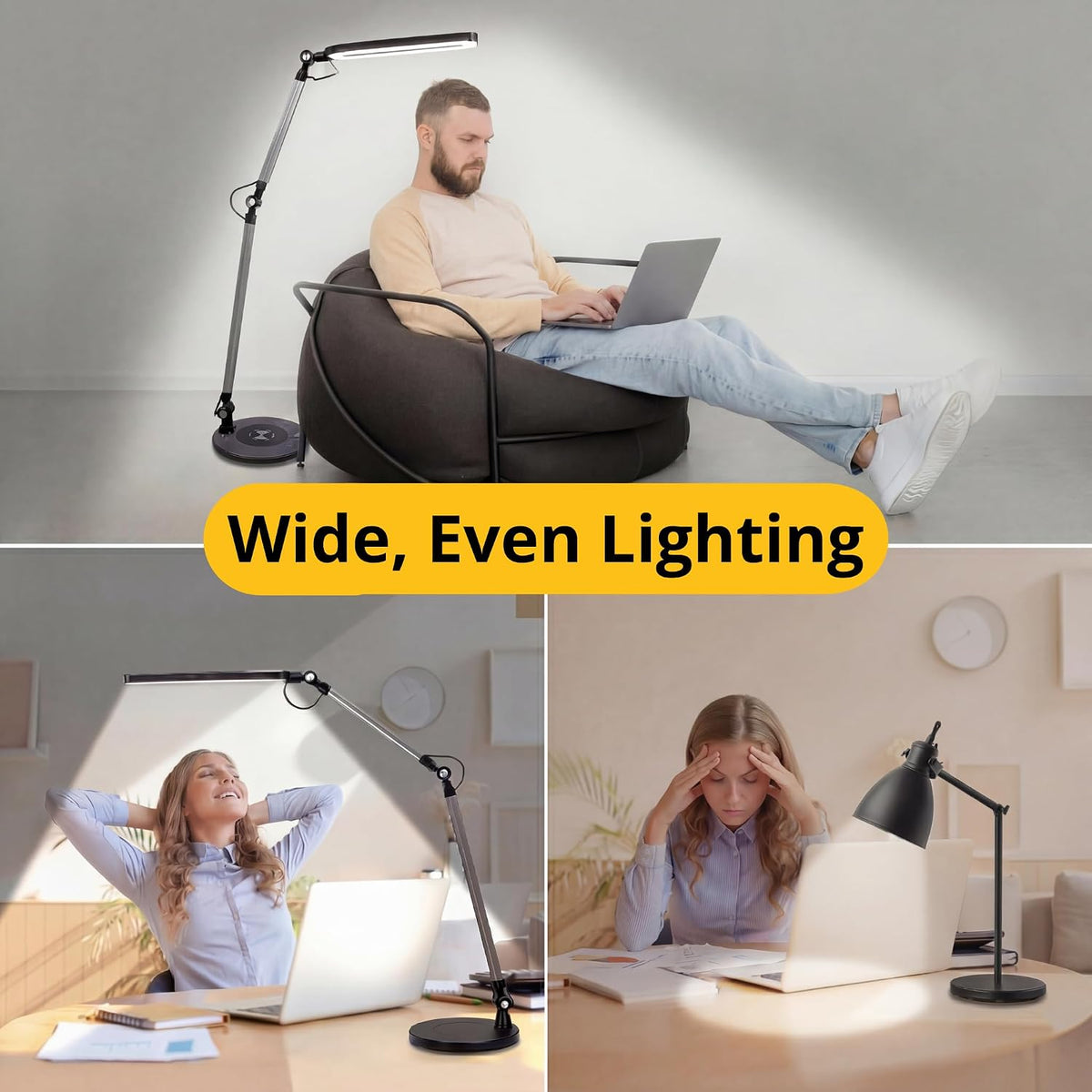 OTUS LED Architect Desk Lamp for Home Office, Adjustable Swing Arm